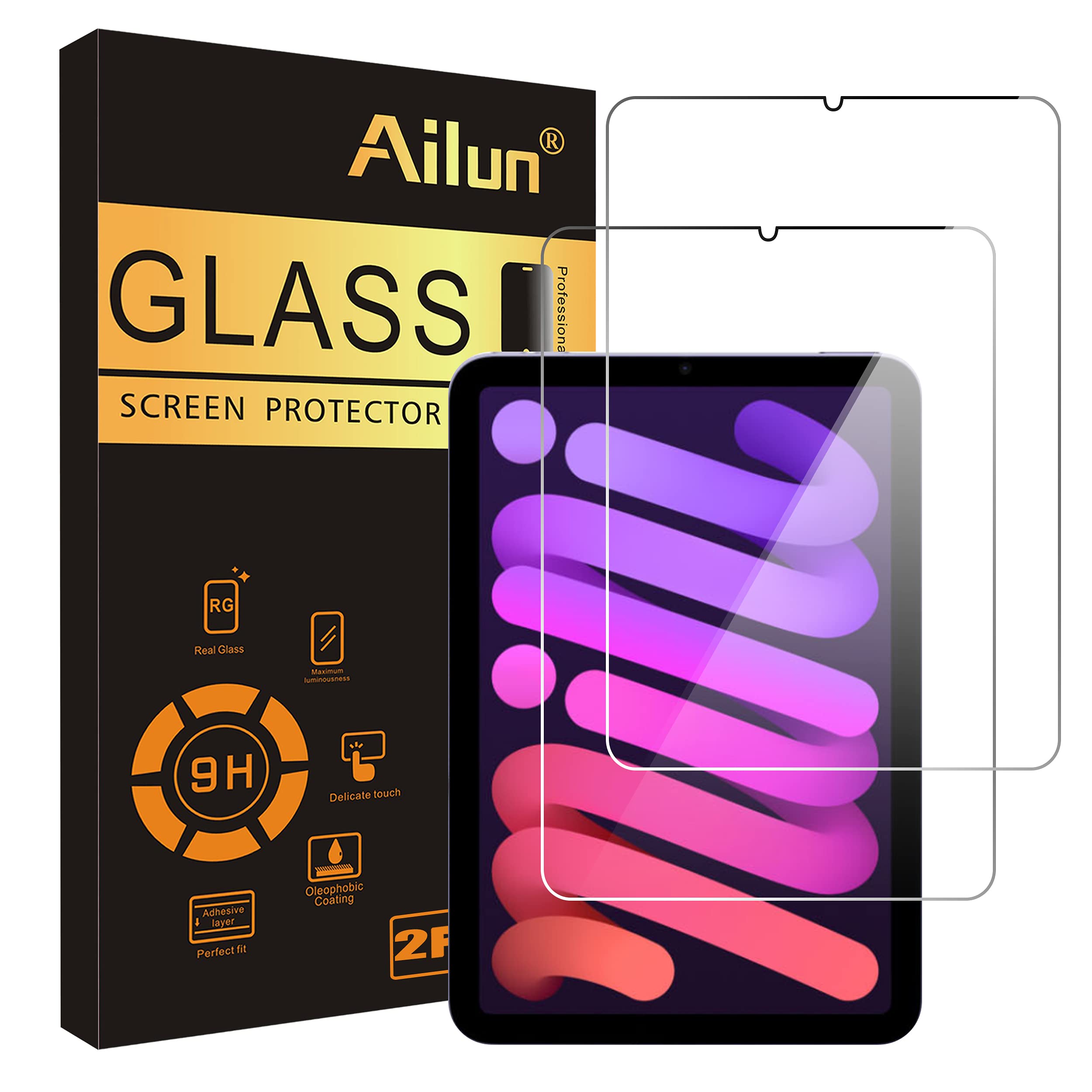 Ailun Screen Protector for iPad Mini 6[8.3 Inch] [2021 Release] Tempered Glass 2.5D Edge Ultra Clear Transparency, Anti-Scratche