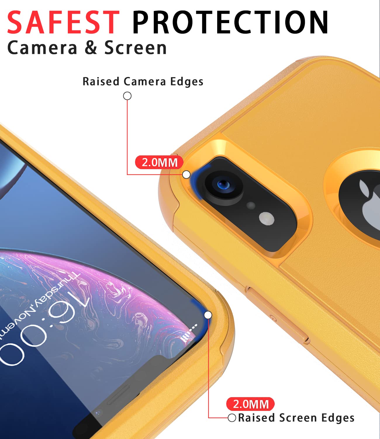 Diverbox For Iphone Xr Case [Shockproof] [Dropproof] [Dust Proof],Heavy Duty Protection Phone Case Cover For Apple Iphone Xr (Ye