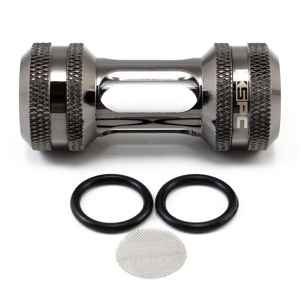 XSPC G1/4 Inline Filter, Black Chrome