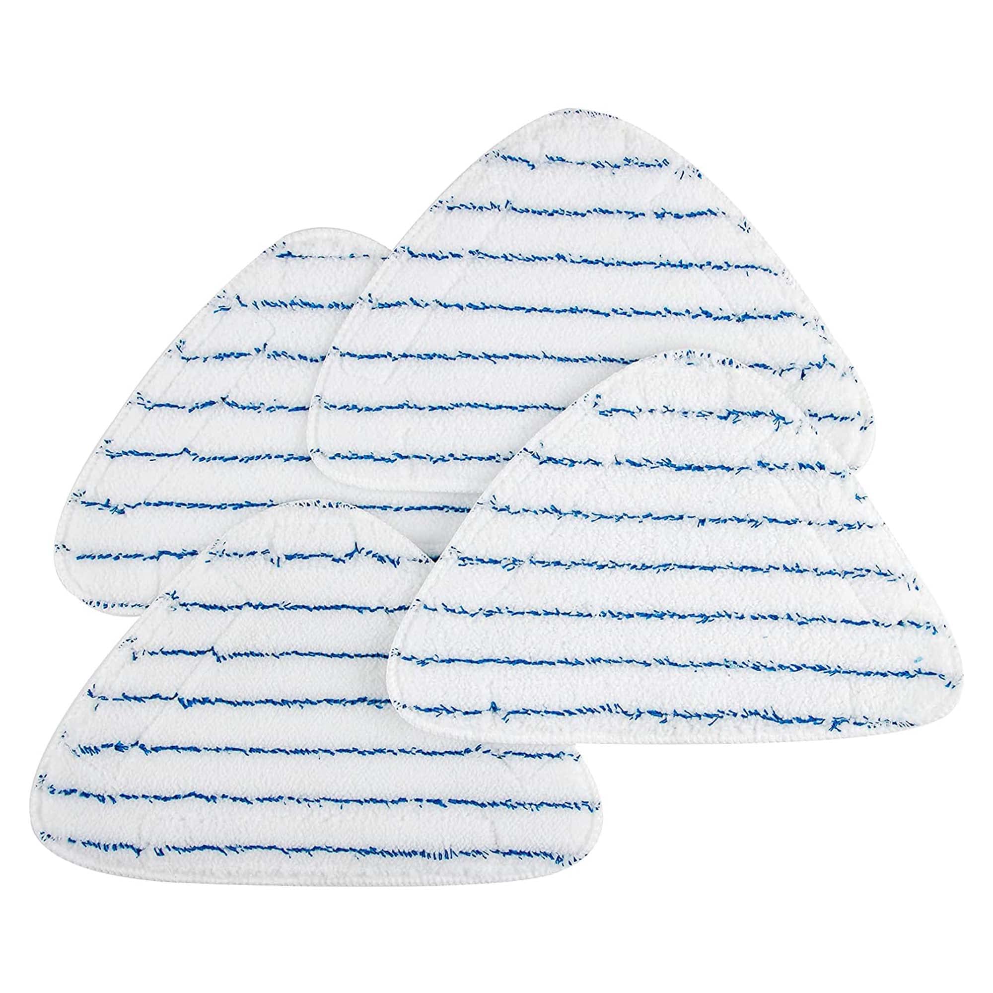 OVENTE Steam Mop Replacement Pads for ST405 Series (Pack of 4), Reusable and Washable Microfiber Cleaning Pads, White ACPST4054