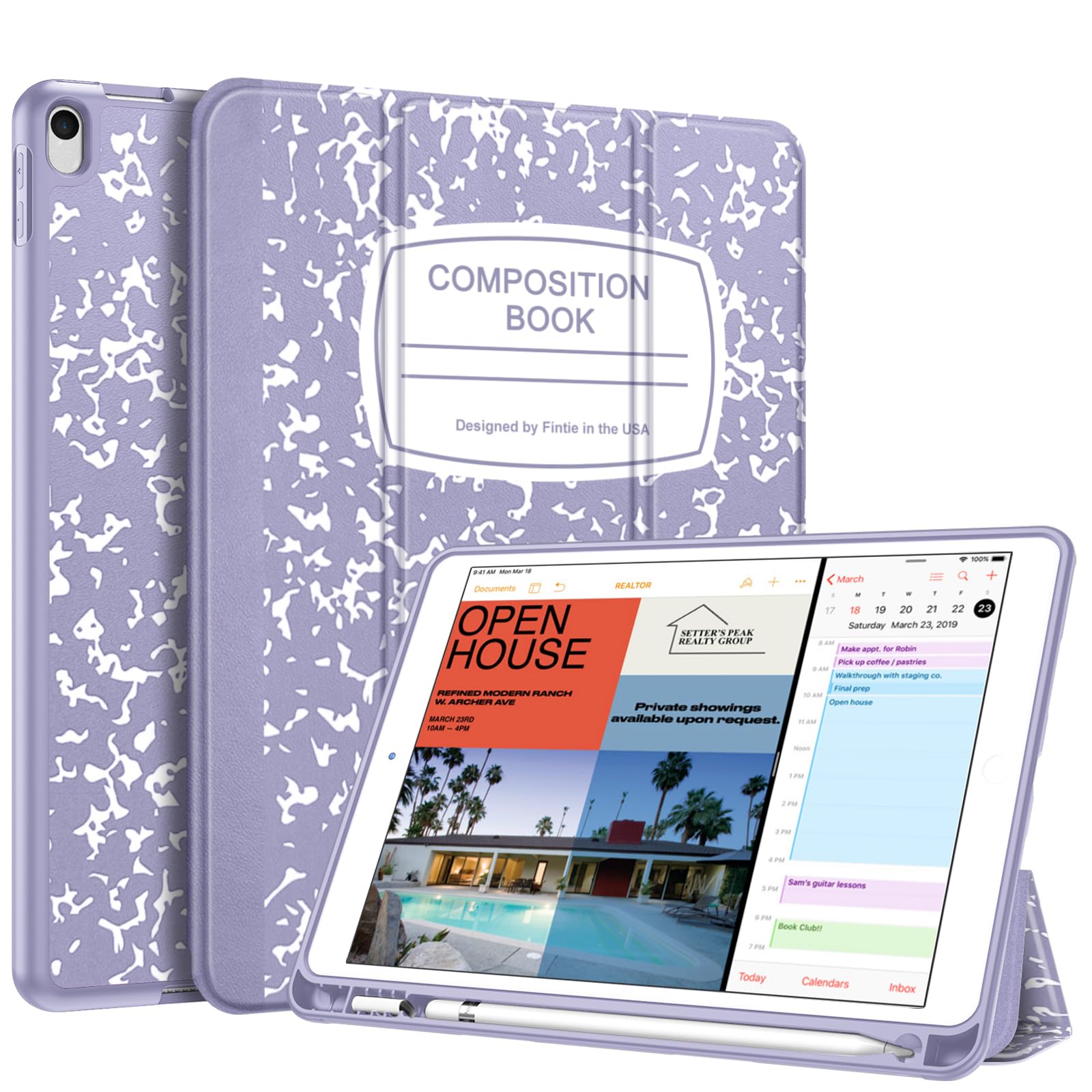 Fintie SlimShell Case for iPad Air 3rd Gen 10.5 2019 / iPad Pro 10.5 Inch 2017 with Built-in Pencil Holder - Lightweight Smart S