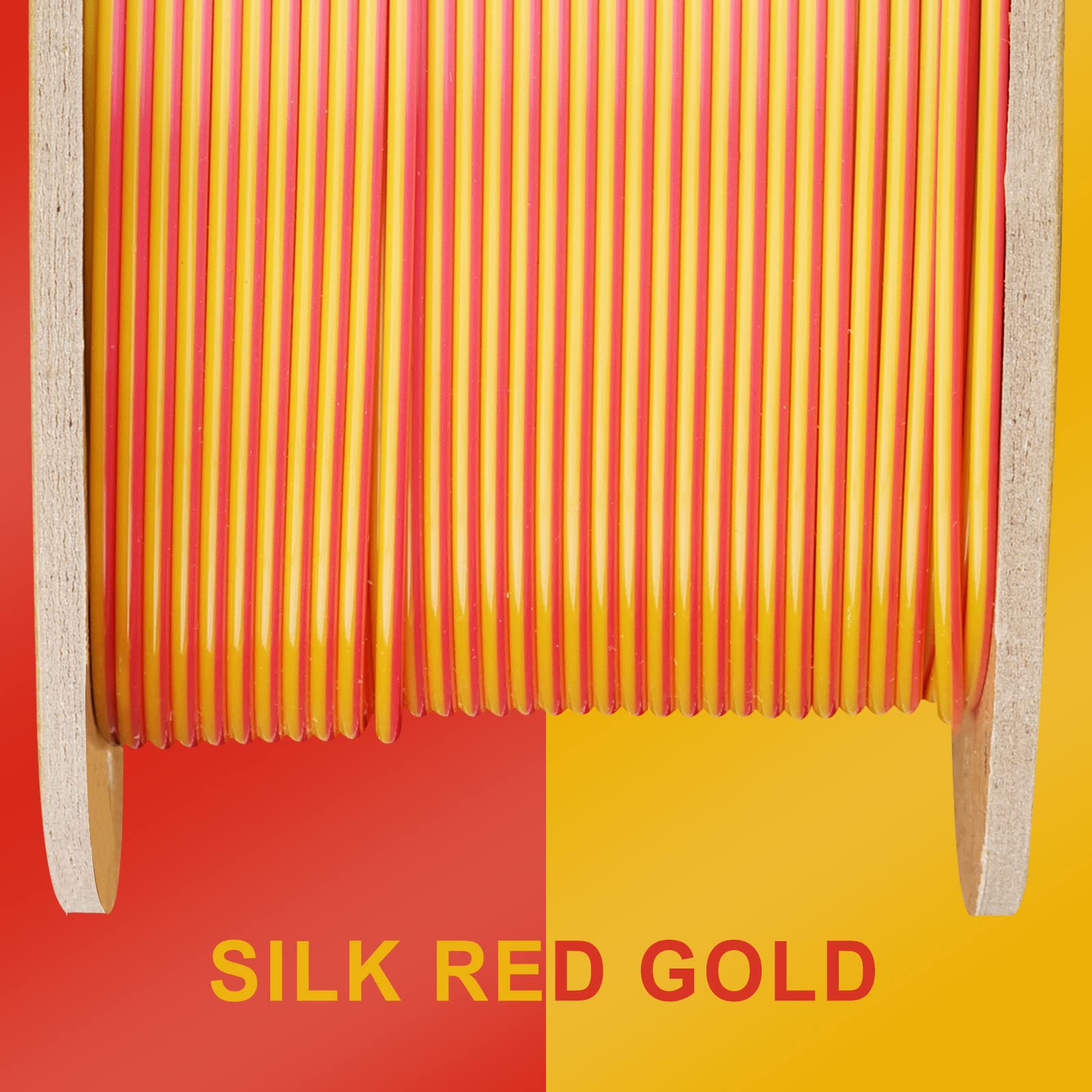 Overture Silk Pla 1.75Mm Dual Color Filament, Clog Free Shiny 3D Printer Filament, 1Kg Spool(2.2Lbs), Dimensional Accuracy +/  0