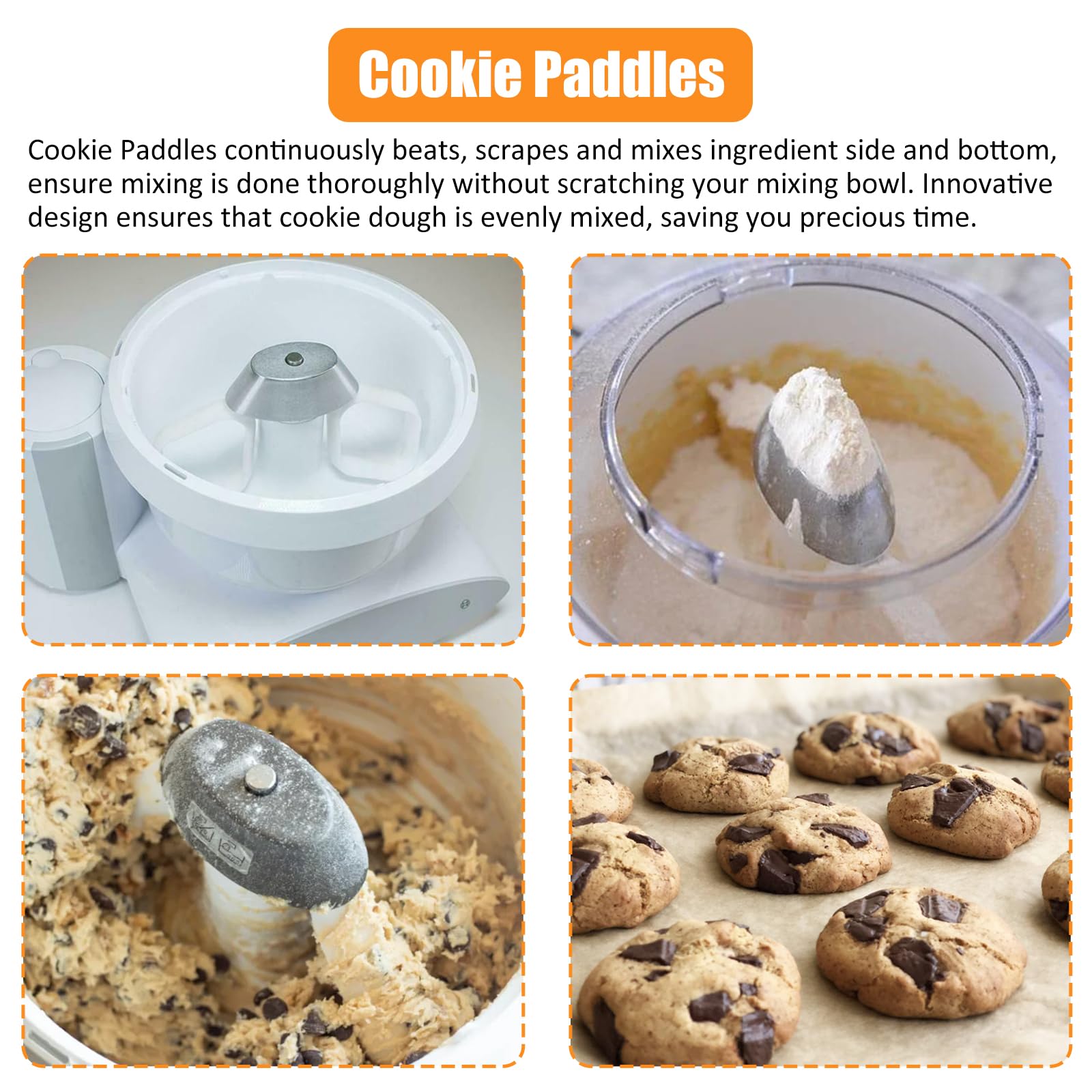 Rugam Cookie Paddles For Bosch Universal Kitchen Machine Designed For Use With Metal Drivers,Food Grade Ideal For Bosch Universa