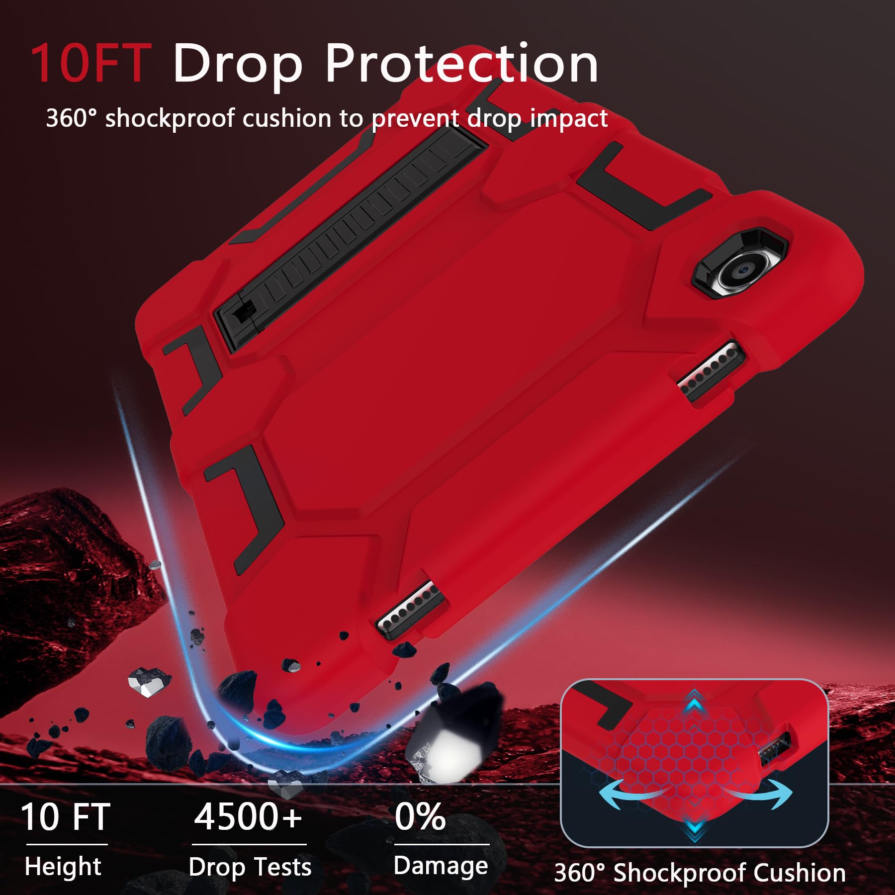 Ccmao Case For Samsung Galaxy Tab A9+/A9 Plus Case 11 Inch 2023 Model (Sm X210/X216/X218), Heavy Duty Shockproof Hybrid Three La