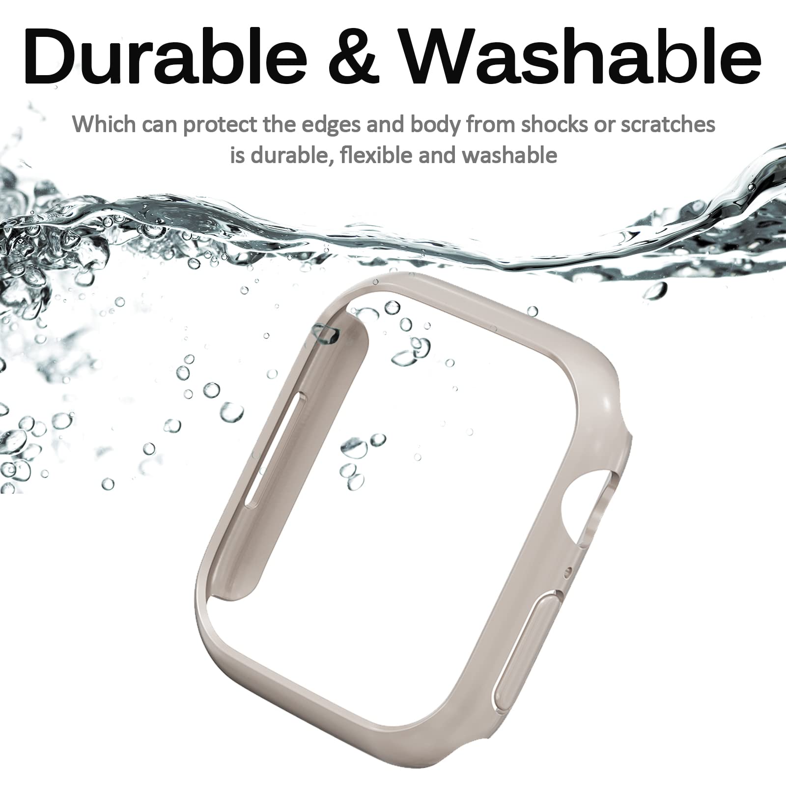Miimall Compatible Apple Watch Series 8/7 41Mm Case All Around Protective Cover Lightweight Shockproof Hard Pc Protector Frame C