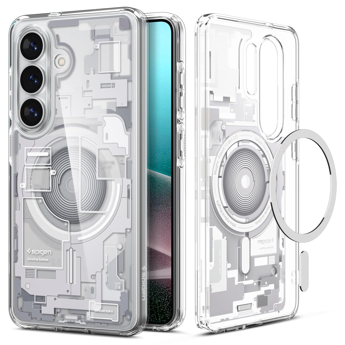 Spigen for Galaxy S26 Case, Ultra Hybrid MagFit [Anti-Yellowing] [Compatible with MagSafe] [Fast Wireless Charging] - Zero One W