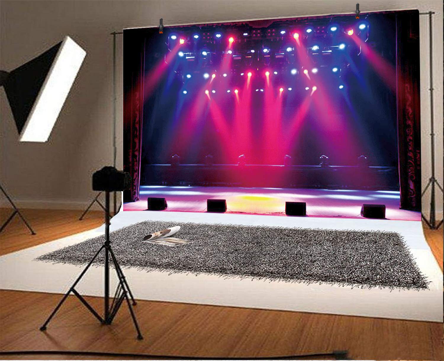 Yeele 8X6Ft Stage Concert Backdrop Lighting Nightclub Musical Hall Club Background For Photography Sing Dance Performance Scene