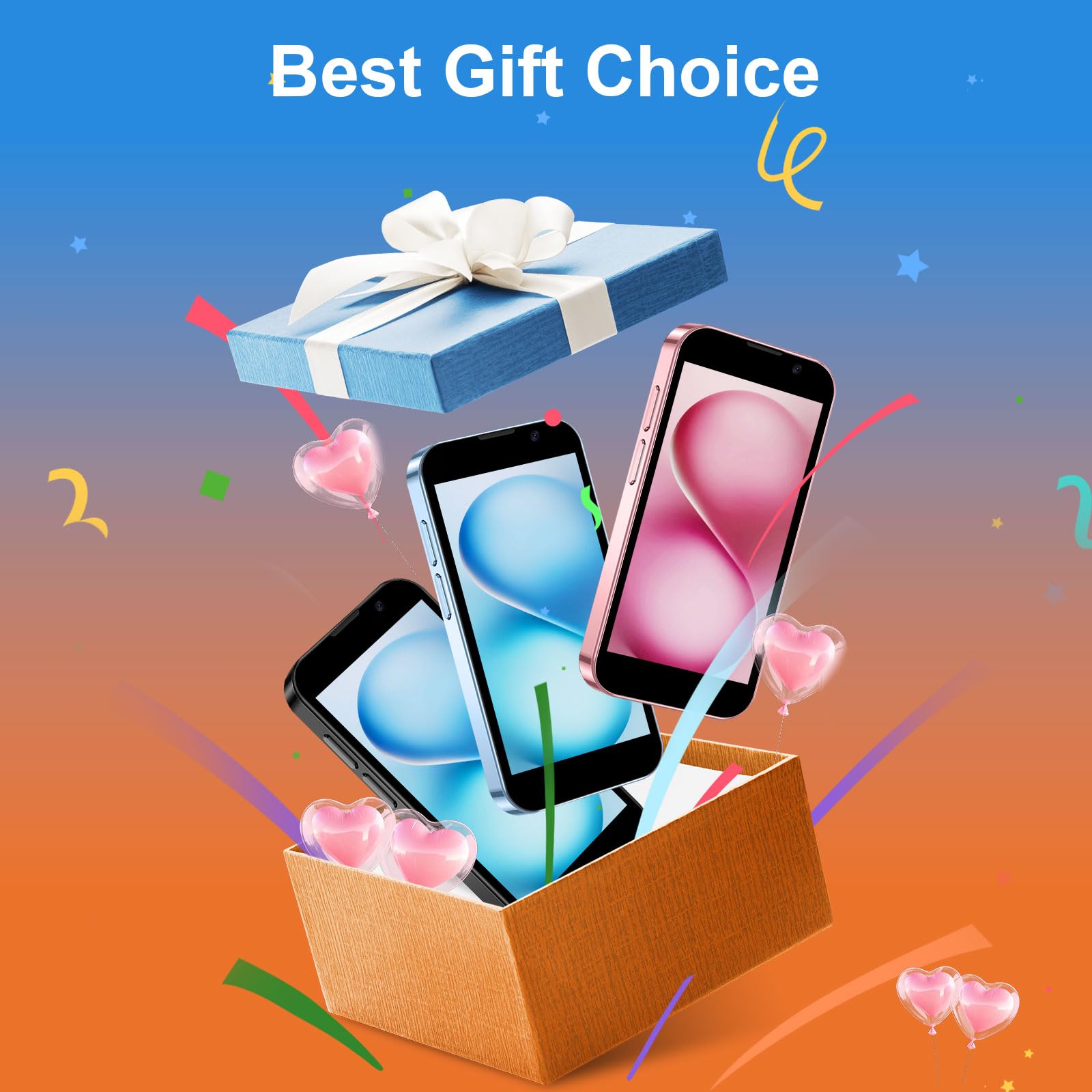 Mini Phone Unlocked Worlds Smallest 3.0 Hd Touch Screen Mini Smartphone Android Compact Mobile Phone For Kids &Students Cell Ph