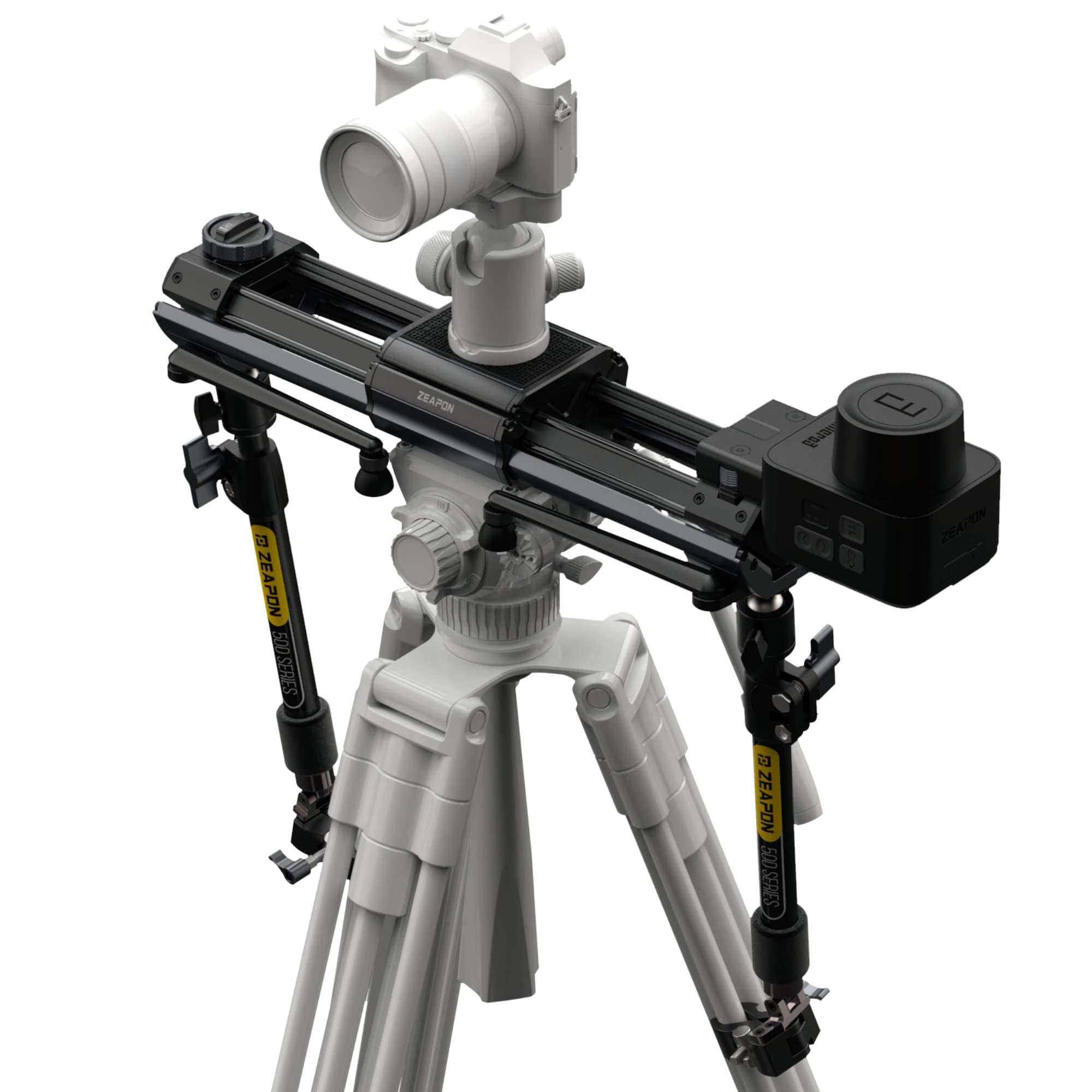 Zeapon Micro 3 E500 Double Distance Motorized Camera Slider, 27''/59Cm Travel Distance, Compact Slider With Carrying Case, Motor