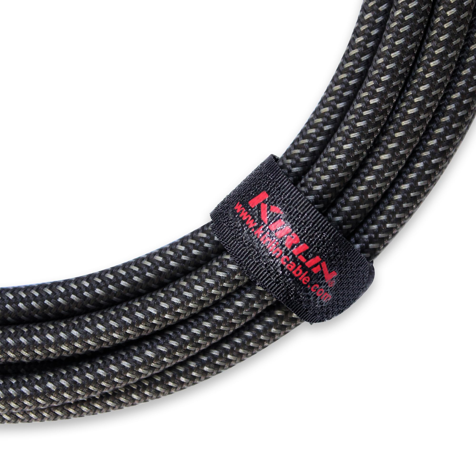 Kirlin Cable Iwb 202Bfgl 20/Ca 20 Feet Premium Plus Instrument Cable, Carbon Gray Woven Jacket