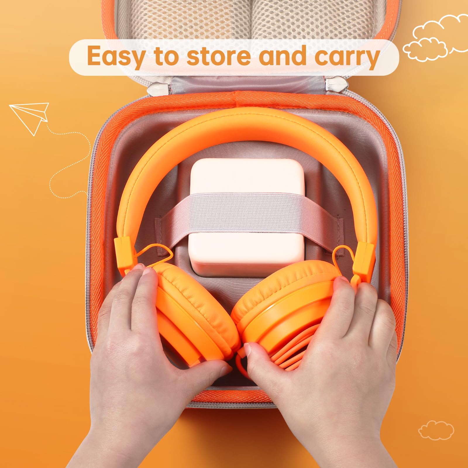 Jaffzora Hard Case Compatible With Yoto Mini Kids Audio Music Player & Yoto Headphone, Travel Storage Case For Children Speaker