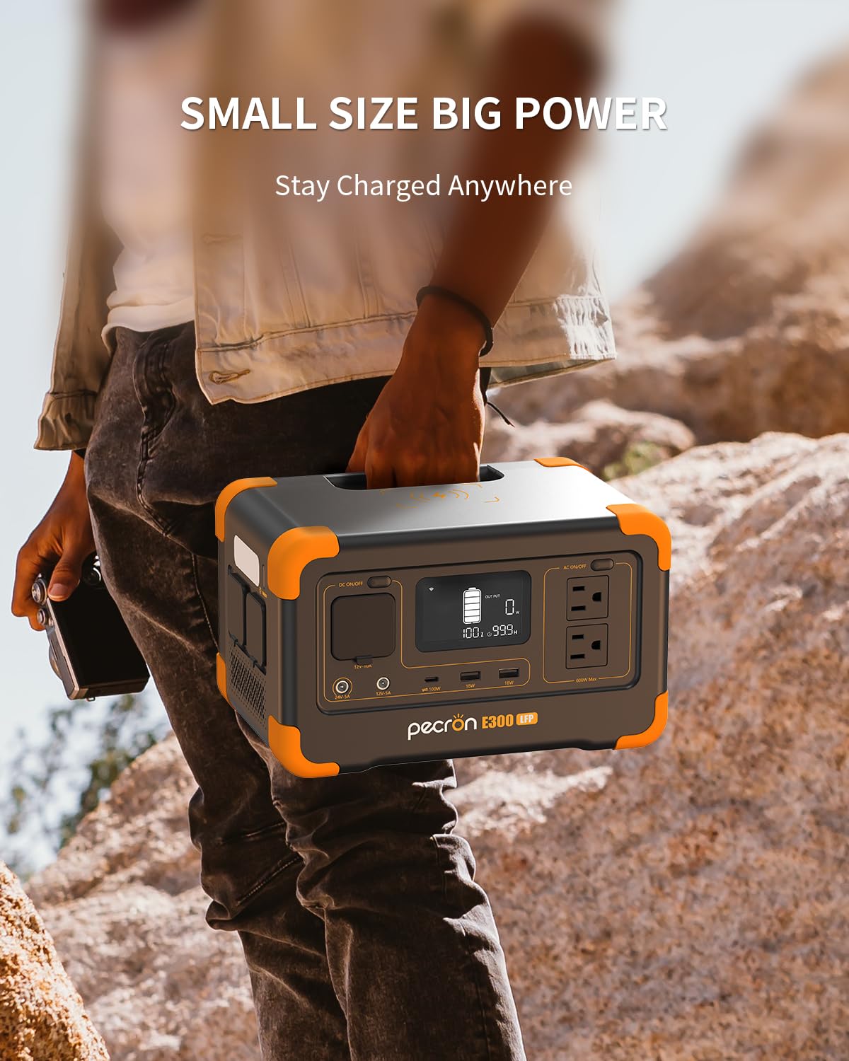 Pecron Power Station E300Lfp 288Wh Solar Generator With 100W Solar Panel Included