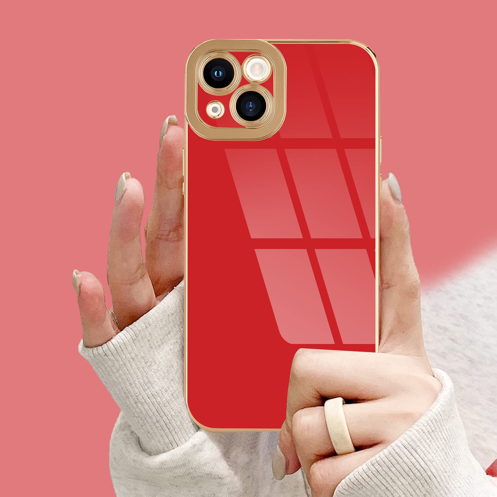 Lafunda For Iphone 13 Case, Cute Slim Soft Silicone Shockproof Phone Cover For Women Girls Anti Scratch Camera Protective Luxury