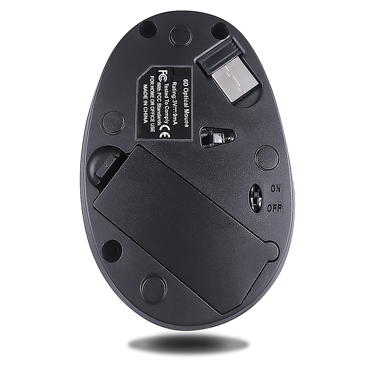 Left Handed Mouse,2.4Ghz Ergonomic Vertical Dpi 800/1200/1600 Wireless Mouse With Usb Receiver For Small Hand,Black