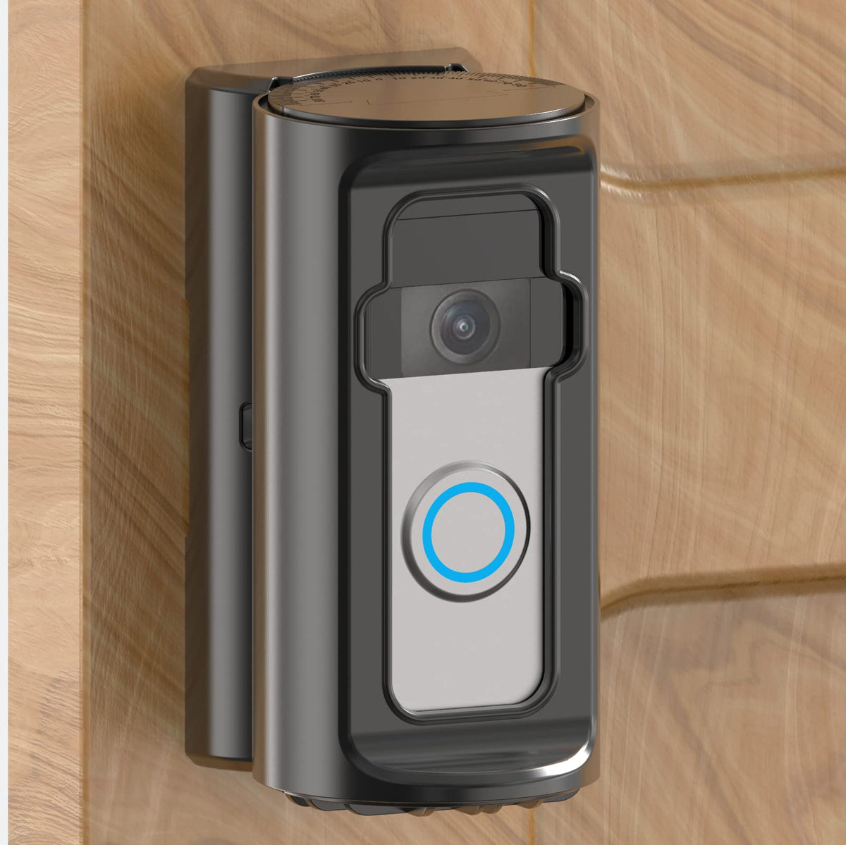 Anti-Theft Video Doorbell Mount,Adjustable 360 Degree Doorbell Angle No-Drill Mount Compatible Video Doorbell - 4/3/3 Plus/2/1 A