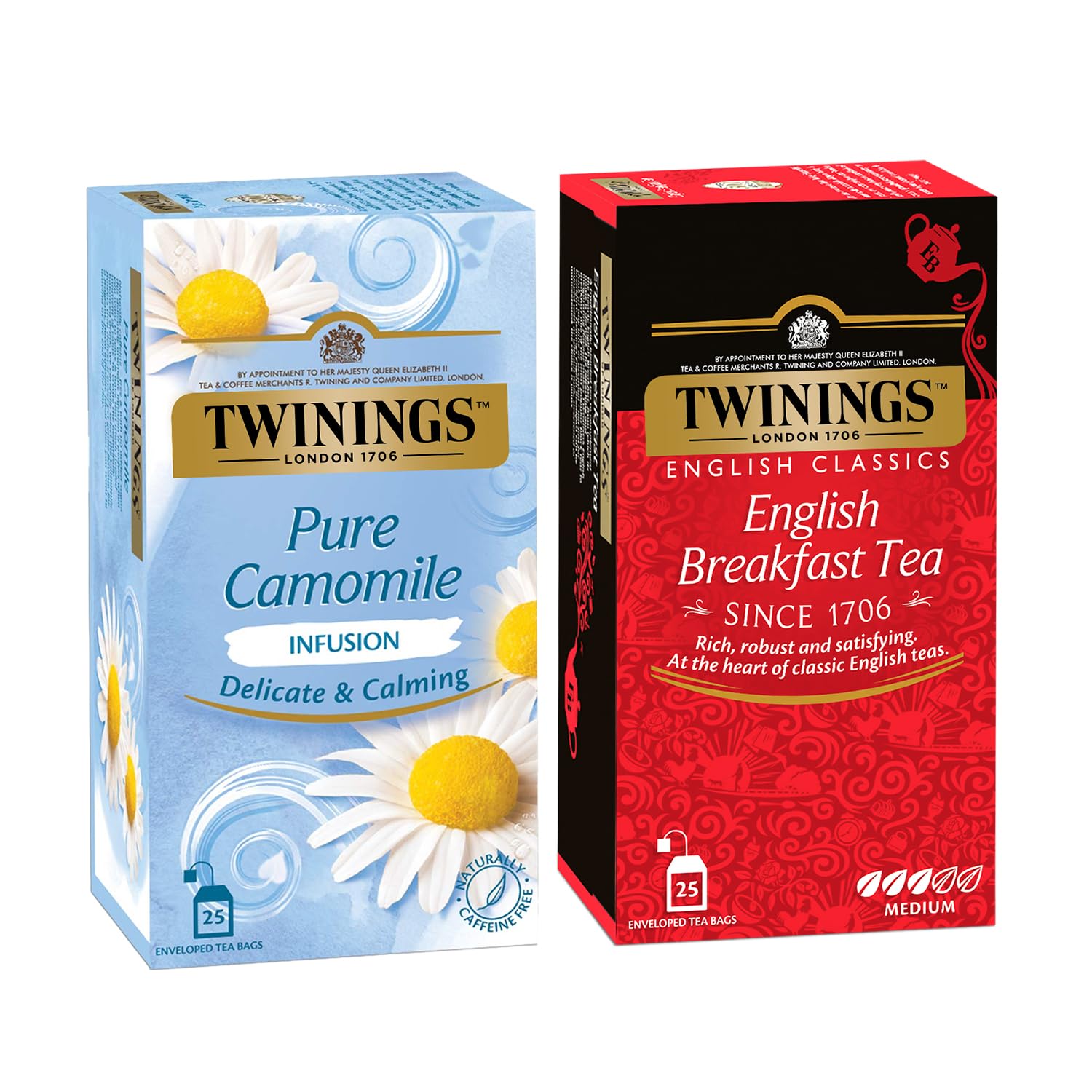 Twinings Super Saver Combo 25S Camomile Tb Hs (0124) + 25S English Breakfast Tb Hs