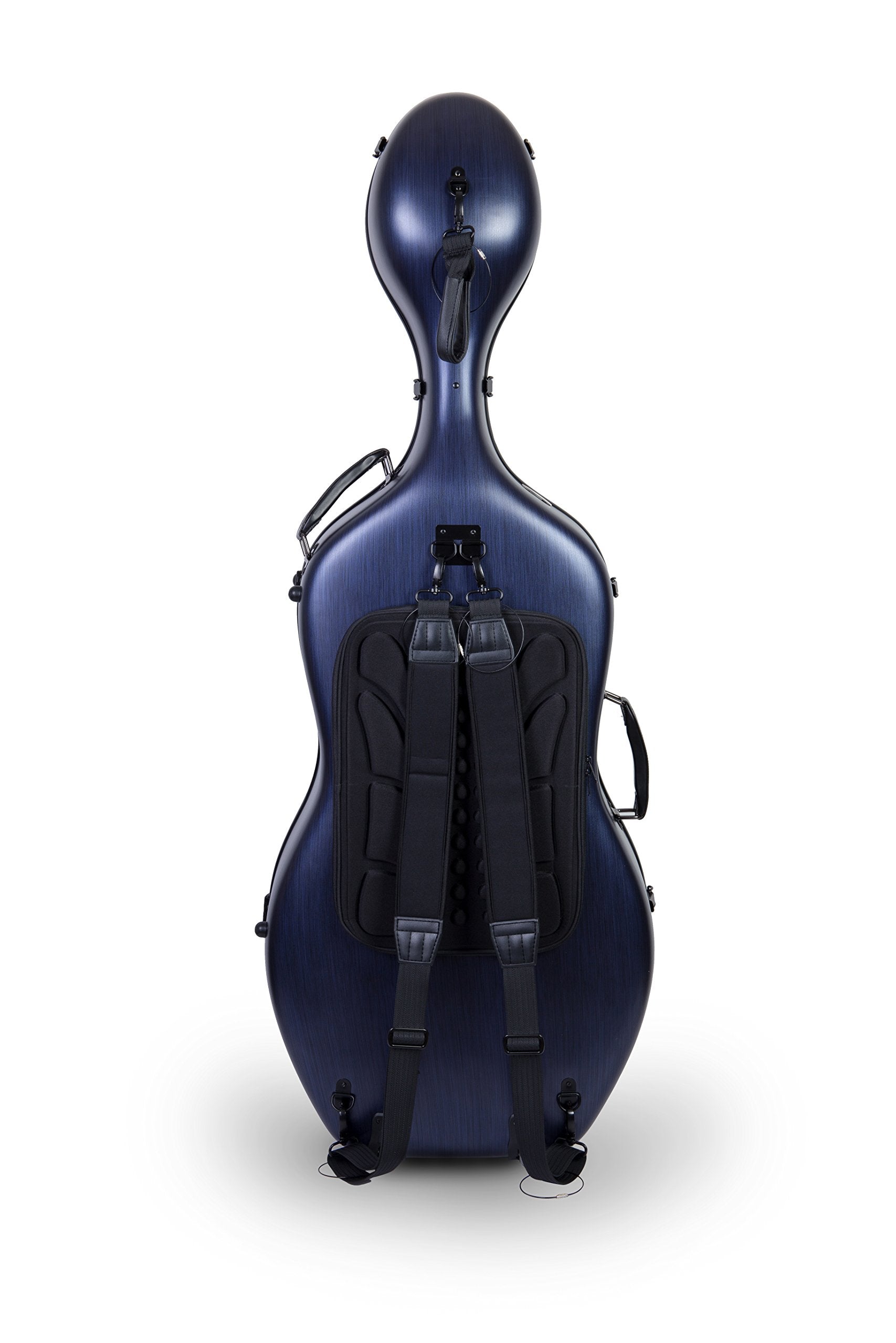 Crossrock Cello Case 4/4 Full-Size - Lightweight Polycarbonate, Matte Blue, Wheels, Model CRF1020CEFBLHT