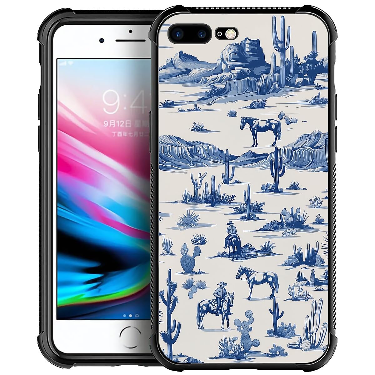 Fkbrcl4U For Iphone 7 8 Case,Graphic Design For Girl Boy Soft Silicone Hard Acrylic Shock Protection Designed For Iphone 7 8 Wes