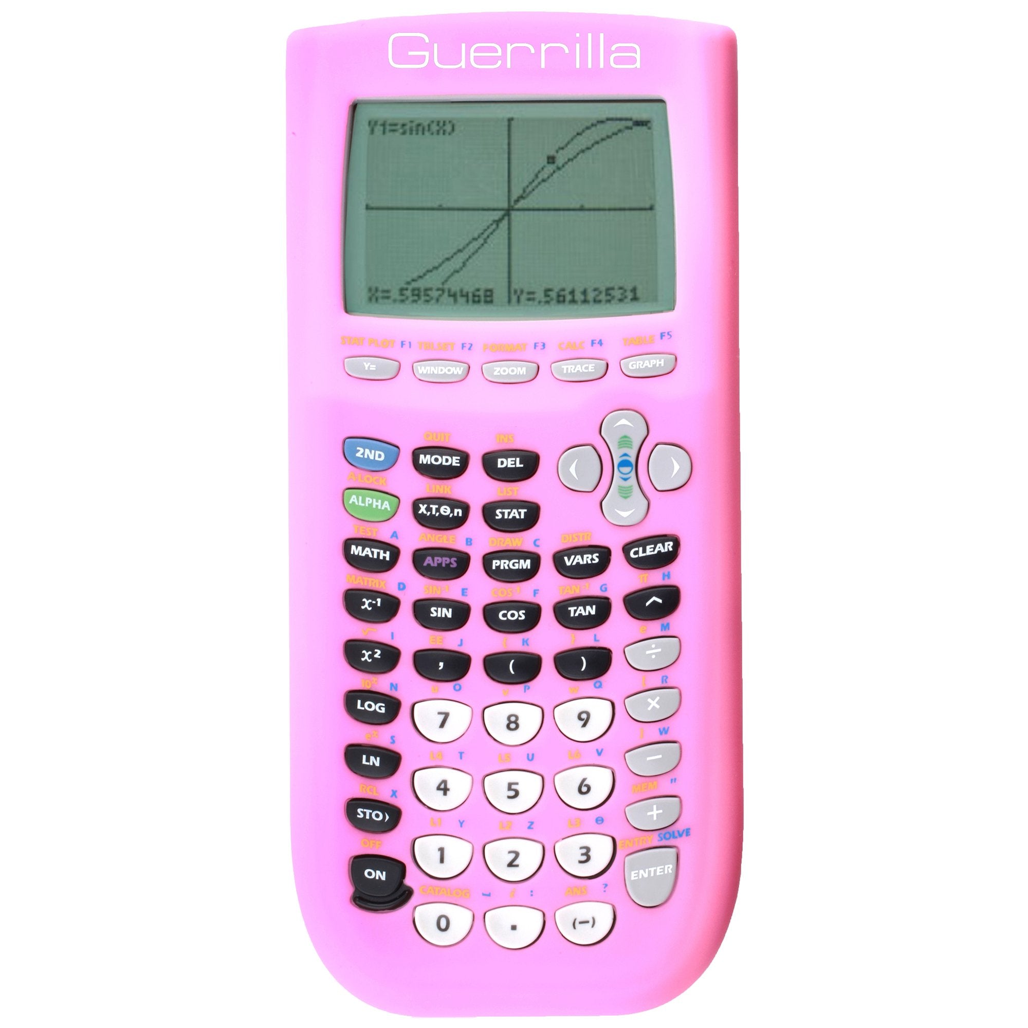 Guerrilla Ti84Pinksc Silicone Case For Texas Instruments Ti 84 Plus Graphing Calculator, Pink
