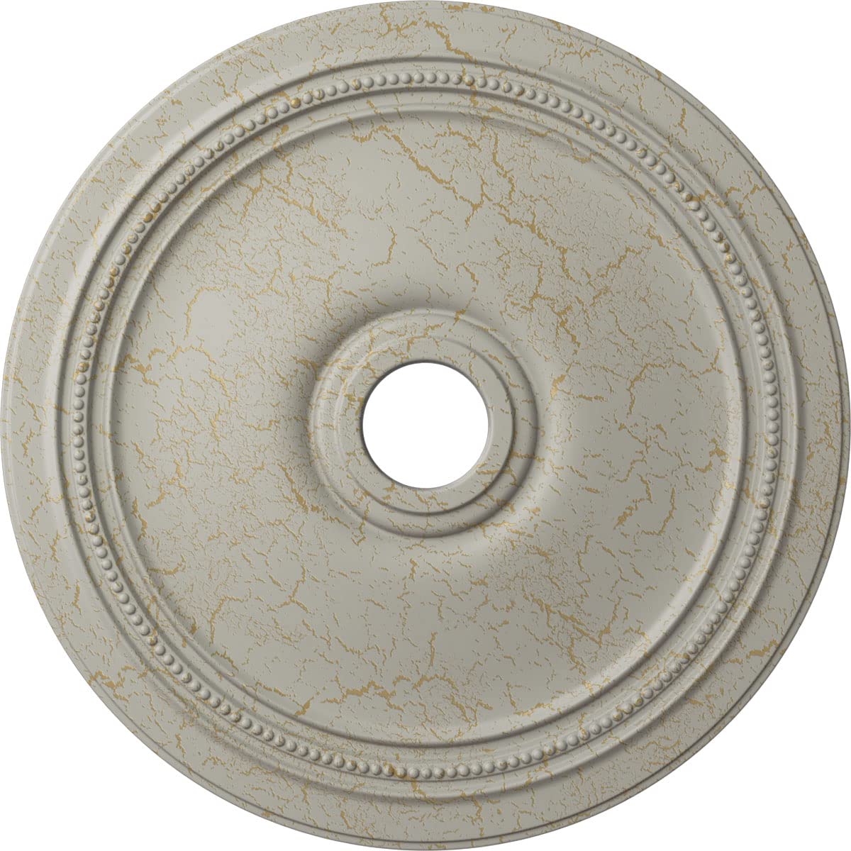 Ekena Millwork CM24DIPCC Diane Ceiling Medallion, 24OD x 3 5/8ID x 1 1/4P (Fits Canopies up to 6 1/4), Hand-Painted Pot of Cream