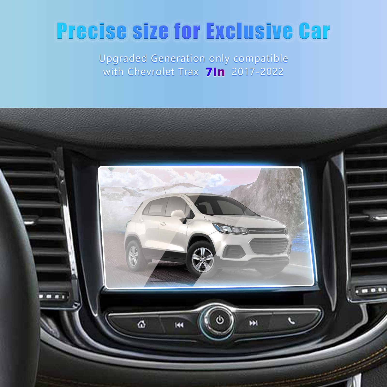 Gfjnfg Screen Protector For 2017 2022 Chevy Trax Screen Protector 7 Inch Mylink Navigation 9H Hardness Hd Tempered Glass Protect