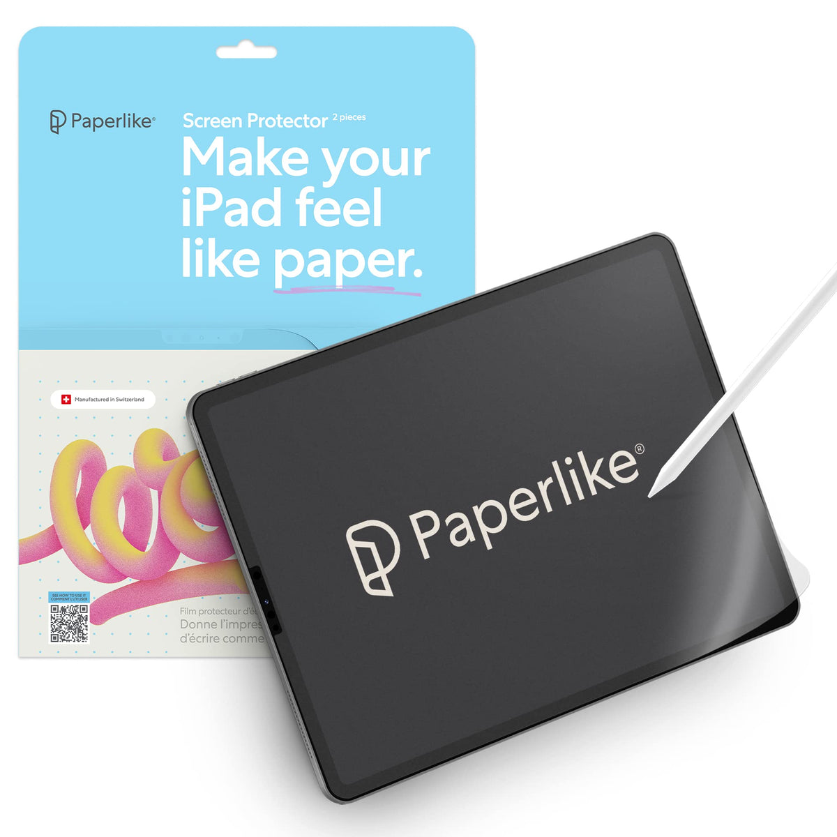 Paperlike 2.1 (2 Pieces) For Ipad Pro 11'' (2020/21/22) & Ipad Air 10.9'' (2020/22)   Transparent Screen Protector For Notetakin