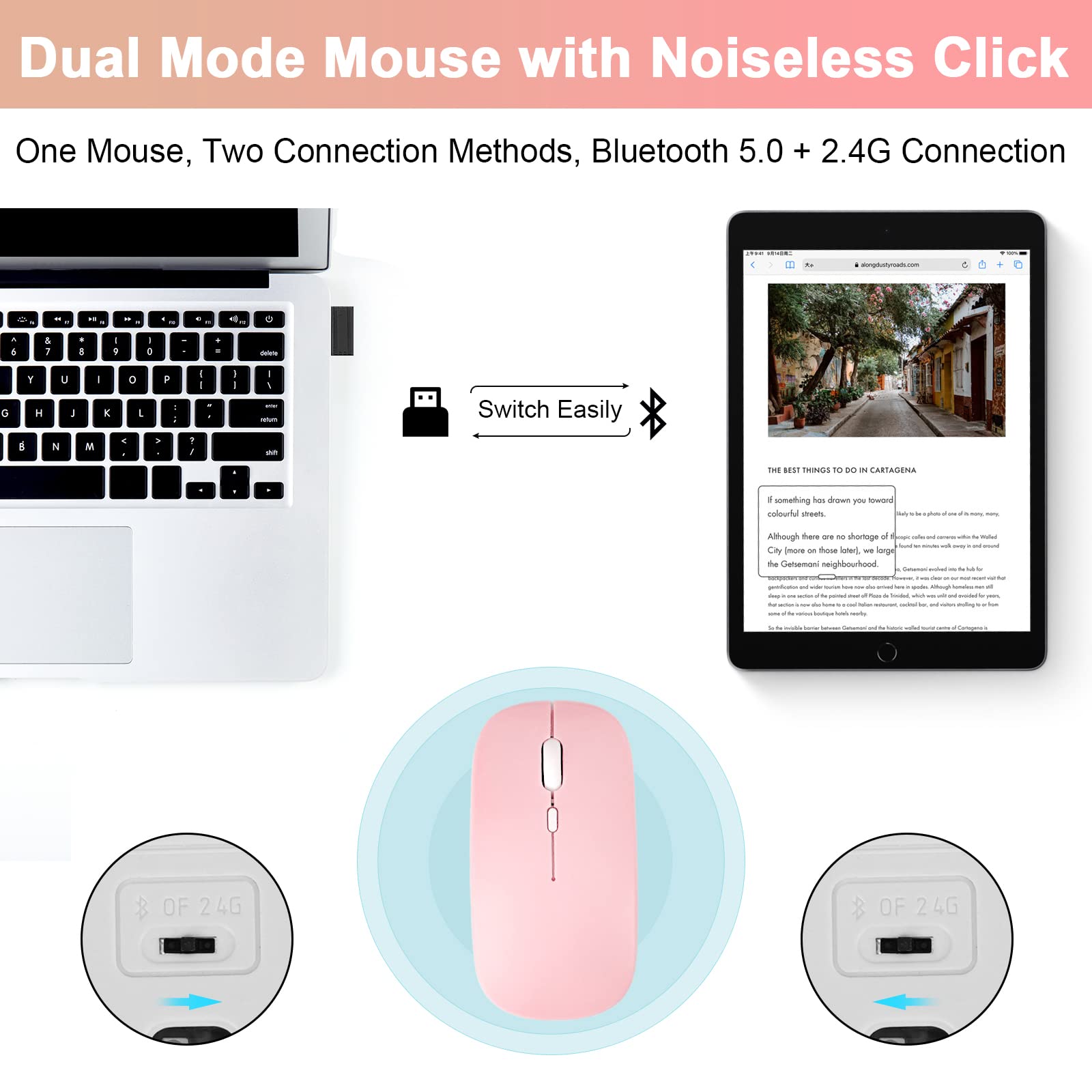 Soppy Keyboard Case For Ipad With Mouse, Compatible For Ipad Air 6Th (M2) 11'' 2024, Ipad Air 5Th, Ipad Air 4Th, Ipad Pro 11 Inc