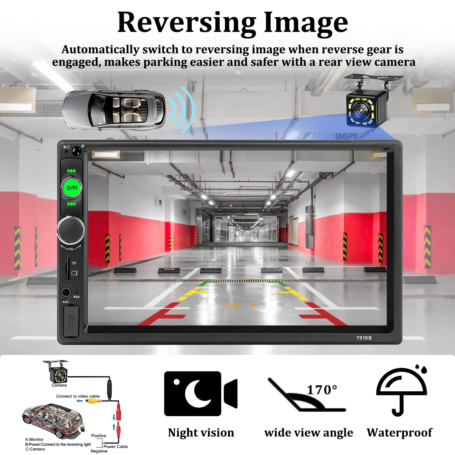 Car Stereo Double Din Bluetooth Car Radio 7 Inch Mp5 Player Hd Touch Screen Fm Radio Audio Receiver Aux In Usb Tf Card Input Uni