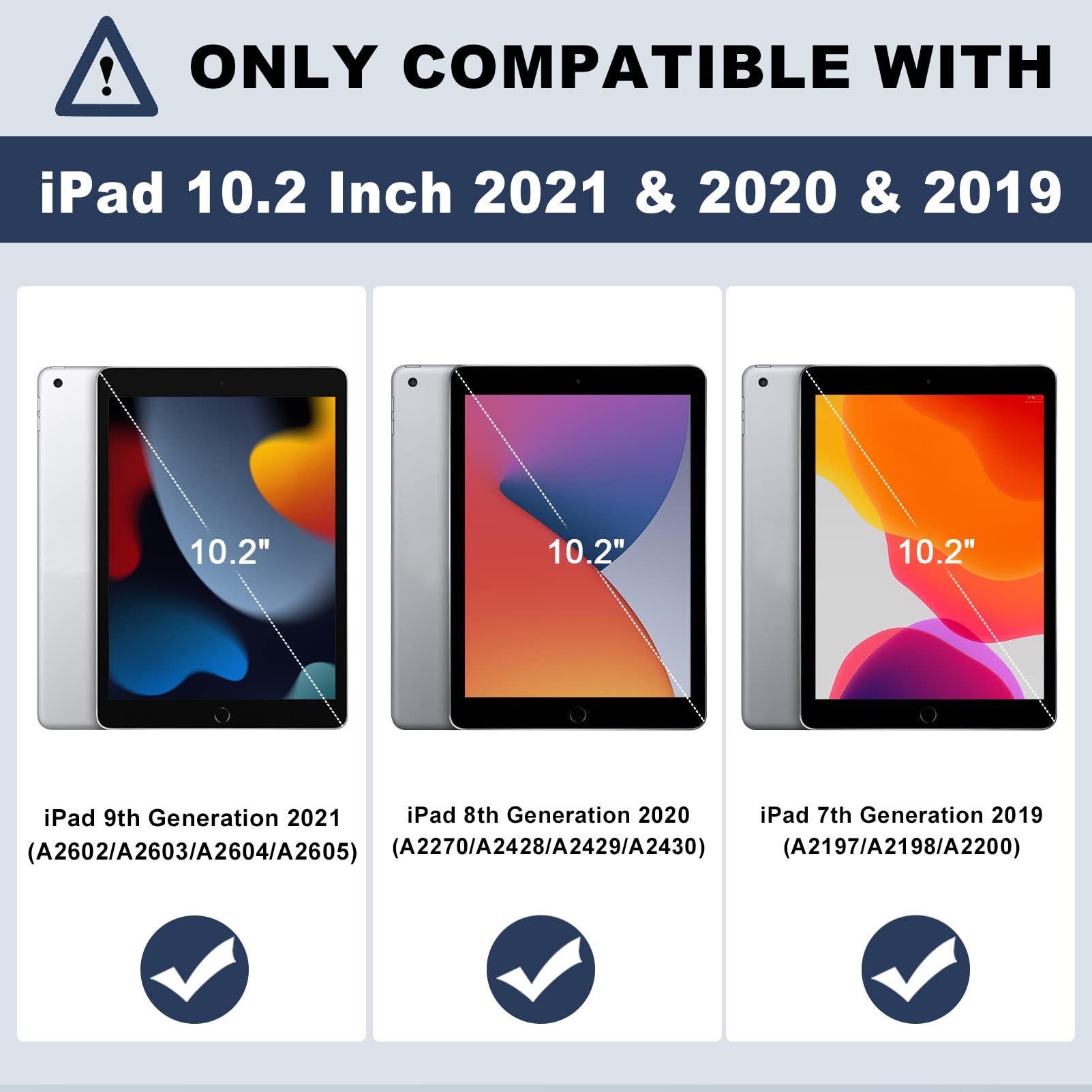 Timism Heavy Duty Shockproof Ipad Case (10.2In, 2021/2020/2019) With Kickstand, Cartoon Design For Kids, Compatible With Ipad 9T