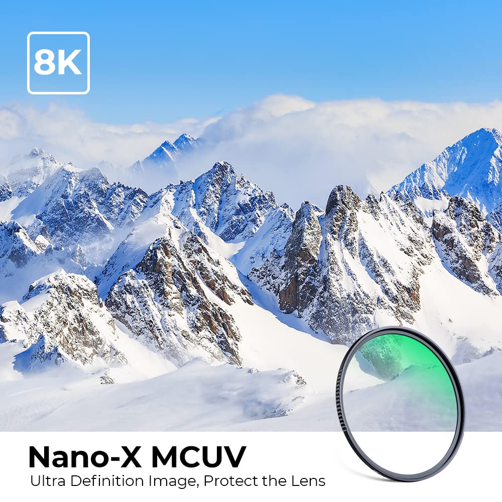 K&F Concept 49Mm Mc Uv Protection Filter With 28 Multi Layer Coatings Hd/Hydrophobic/Scratch Resistant Ultra Slim Uv Filter For