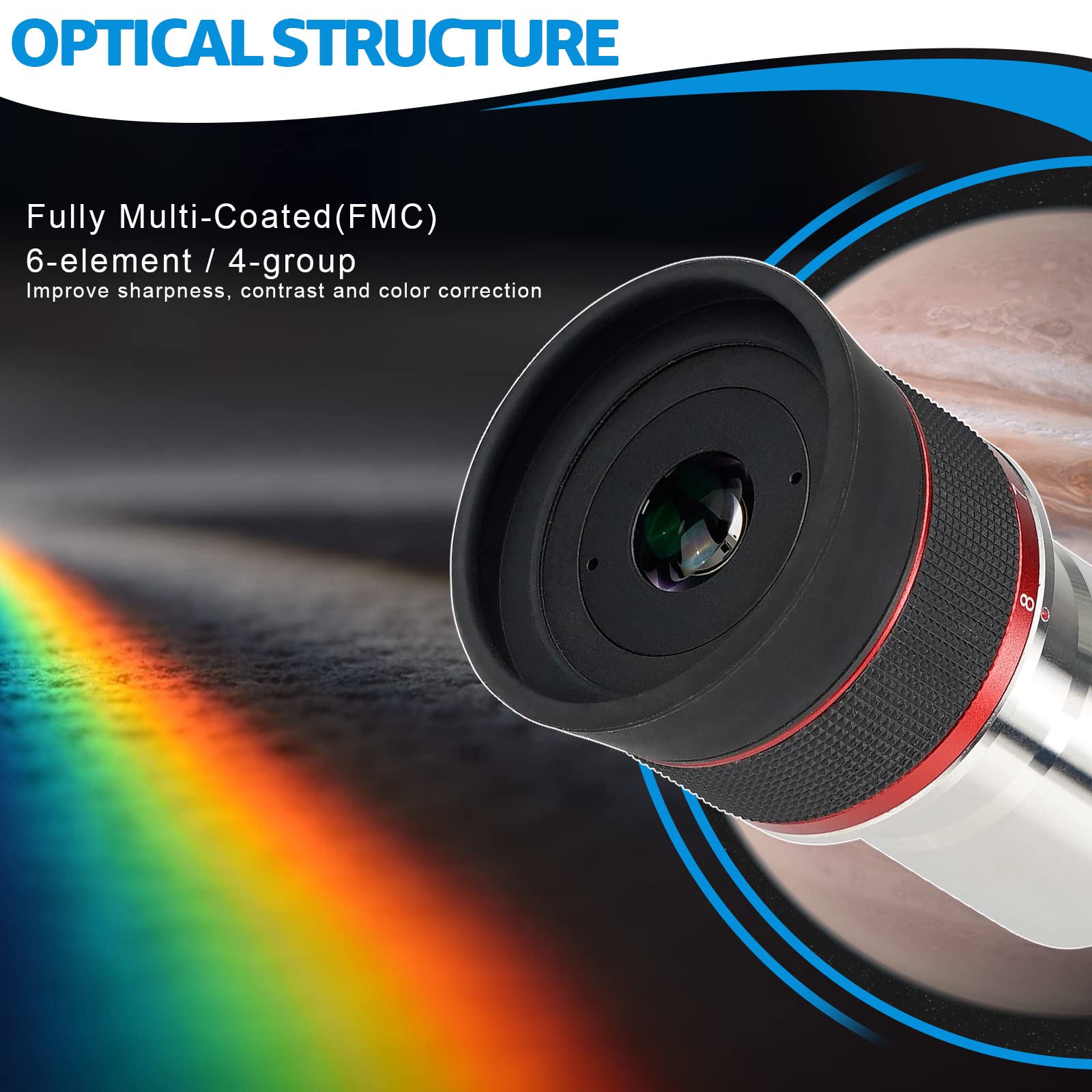 Svbony Sv215 Zoom Eyepiece, 1.25 Inch Zoom Lens, 3Mm To 8Mm Eyepiece With Parfocal Design, Telescope Accessory For High Power Lu