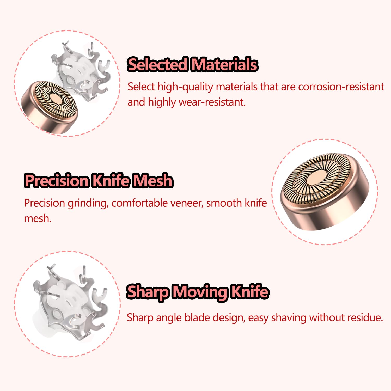 Generation 2 Replacement Heads For Flawless Facial Hair Remover, Replacement Blades For Finishing Touch Flawless Hair Removal, W