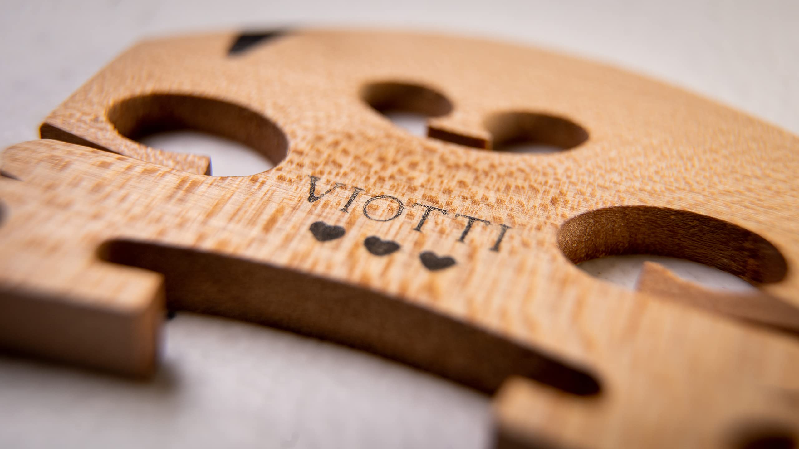 Viotti Violin Bridge 4/4: Finer Grade Solid Maple Violin Bridge, Pre Cut & Pre Fitted To Fit Most 4/4 Violins, Crafted By Highly