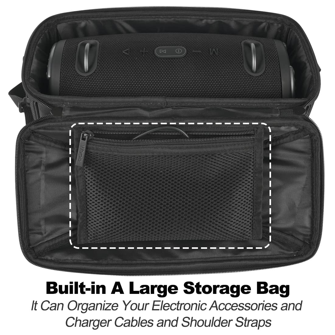 Worpie Travel Case Replacement For Xtreme 3 / Xtreme 2 Portable Speaker Carrying Storage Holder With Zipper Mesh Bag For Charger