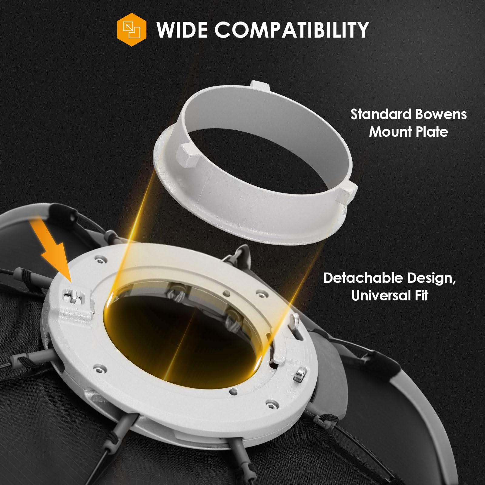 Tarion Octabox Studio Photograohy Softbox: Quick 1 Step Open & Folding 47.2In (120Cm) Octagonal Softbox Bowens Mount Deep Octa S