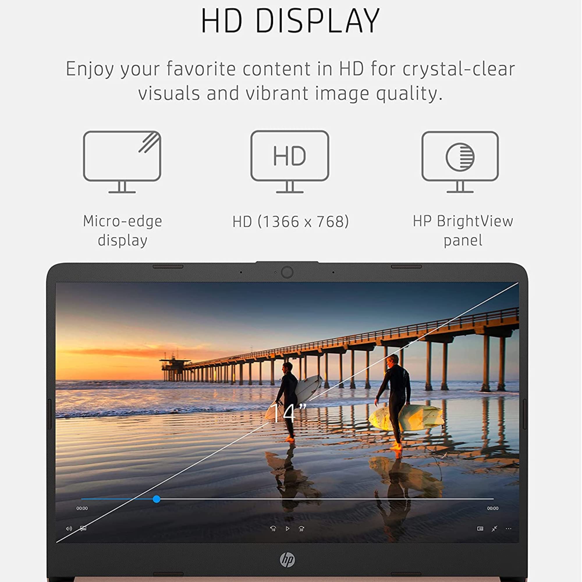 HP Latest Stream 14'' HD Laptop, Intel Celeron Processor, 4GB Memory, 64GB eMMC, Fast Charge, HDMI, Up to 11 Hours Long Battery Life, Office 365 1 Year, Win S, Microfiber Bundle, Pink Gold 4GB RAM