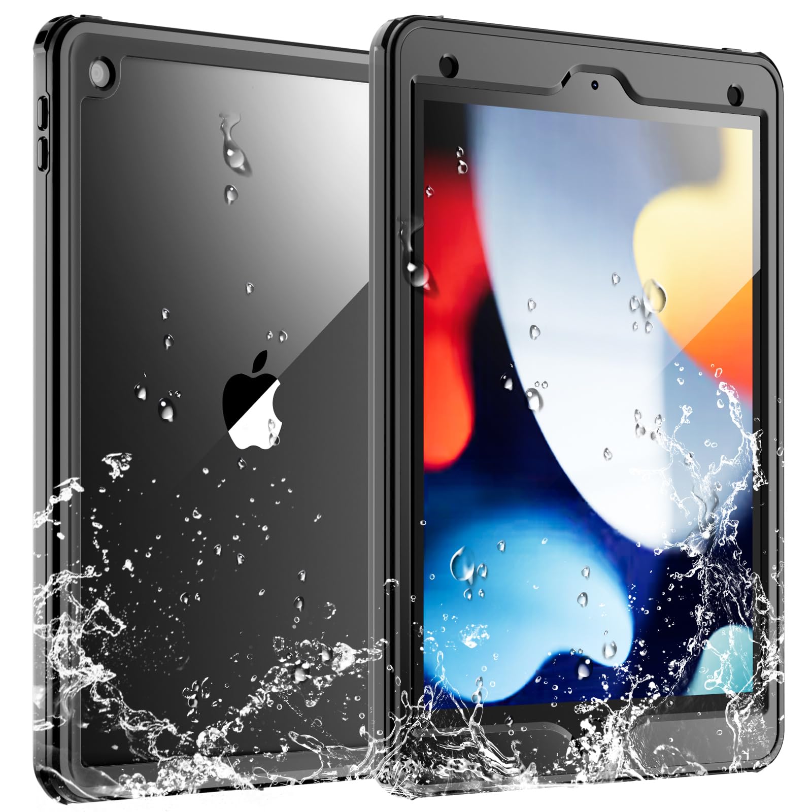 Supfine For Waterproof Ipad 9Th Generation Case, [Built In Screen Protector] [Ip68 Waterproof] Full Body Rugged Shockproof Prote