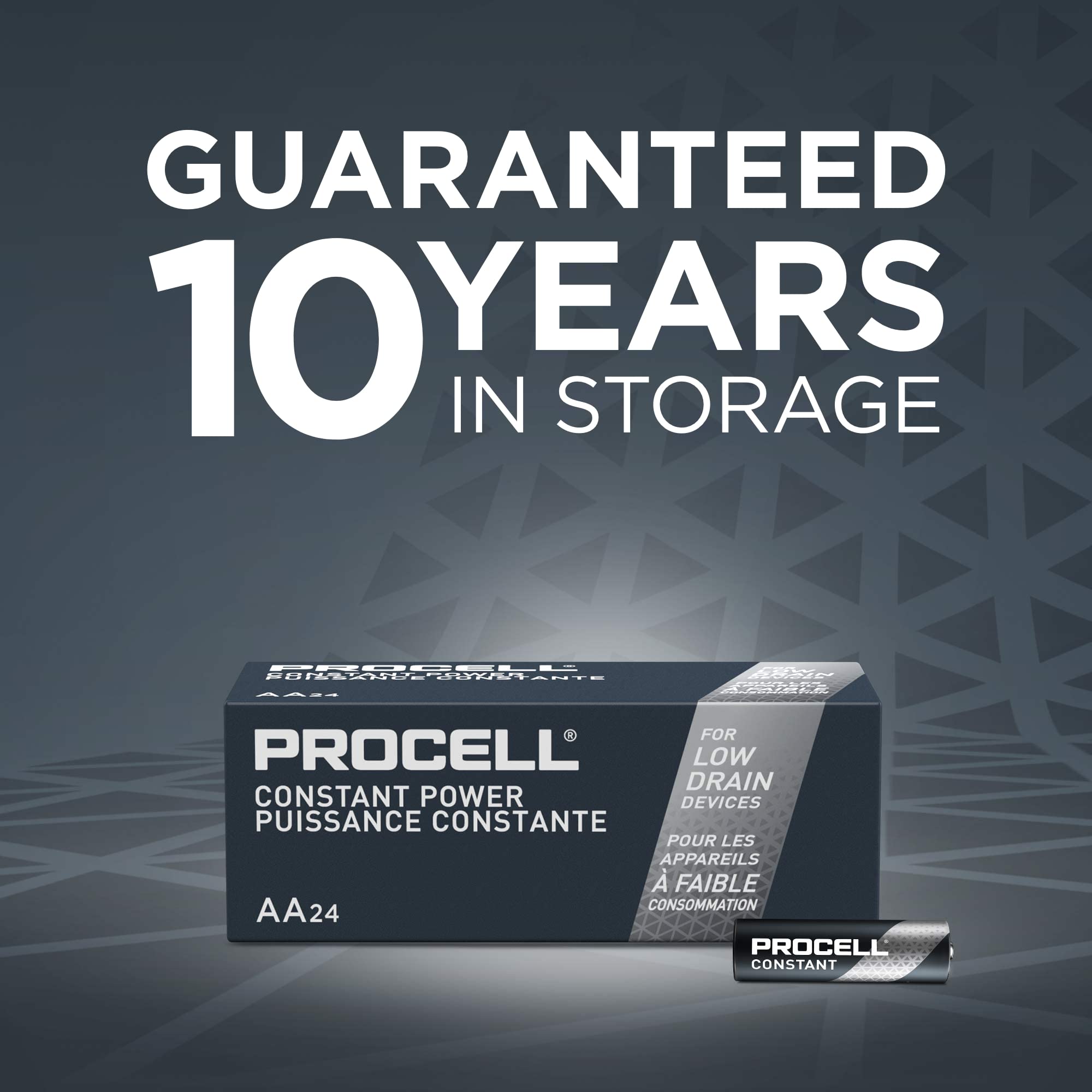 Procell Constant Aa Long Lasting Alkaline Batteries (144 Pack) 10 Year Shelf Life, Bulk Value Pack For Consistent Moderate Drain