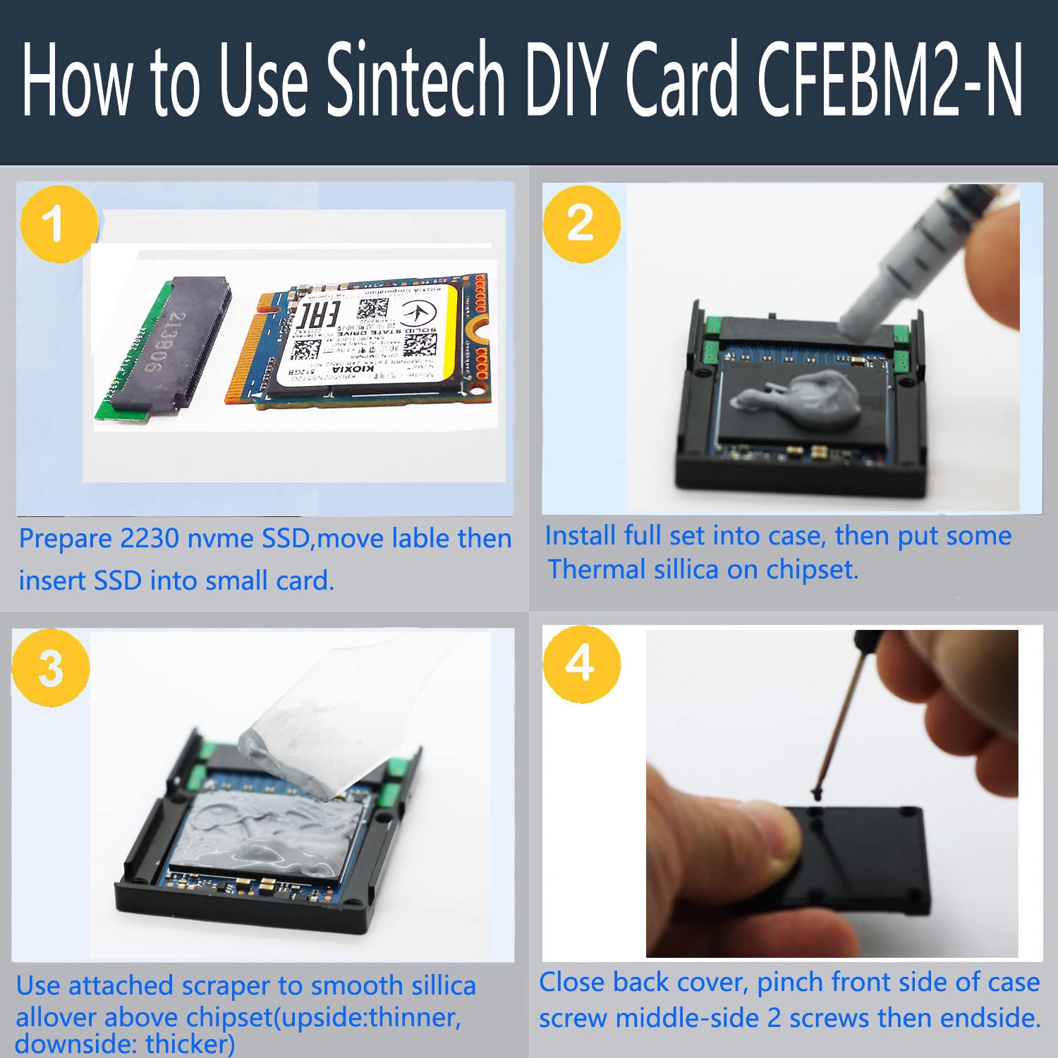 Sintech Diy Cfexpress Type B Card,Cfe Card To M.2 Nvme Ssd,Compatible With Nikon Z6 Z7 Z9 D6 D850,Canon R3 R5C