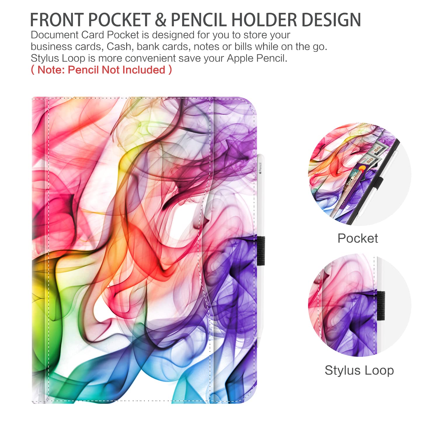 Case For Ipad 10Th Generation Case, For Ipad Case 10Th Generation For Kids Men Women With Pencil Holder, Multi Angle Adjustable