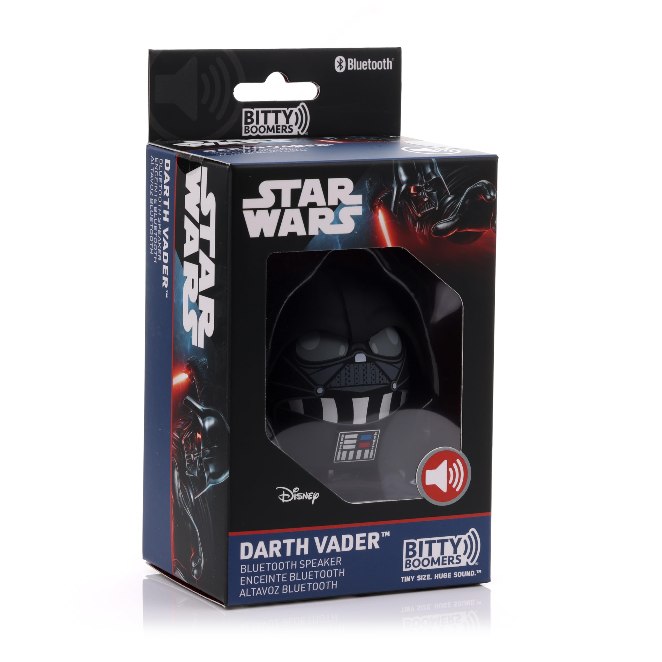 Bitty Boomers Star Wars Darth Vader With Removable Helmet Bluetooth Speaker, Multicolor
