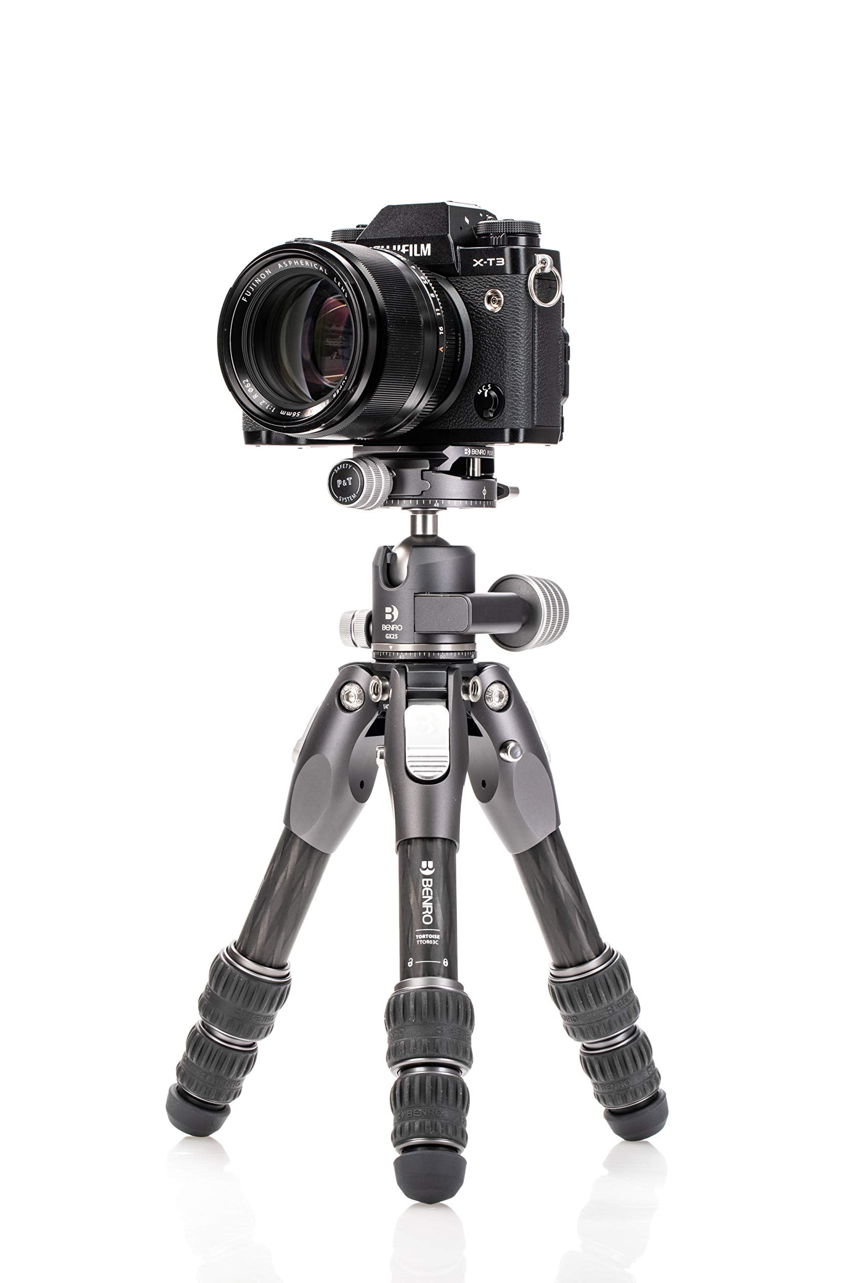 Benro Tortoise Series Ttor03C Columnless Carbon Fibre Tripod And Gx25 3 Sections Head