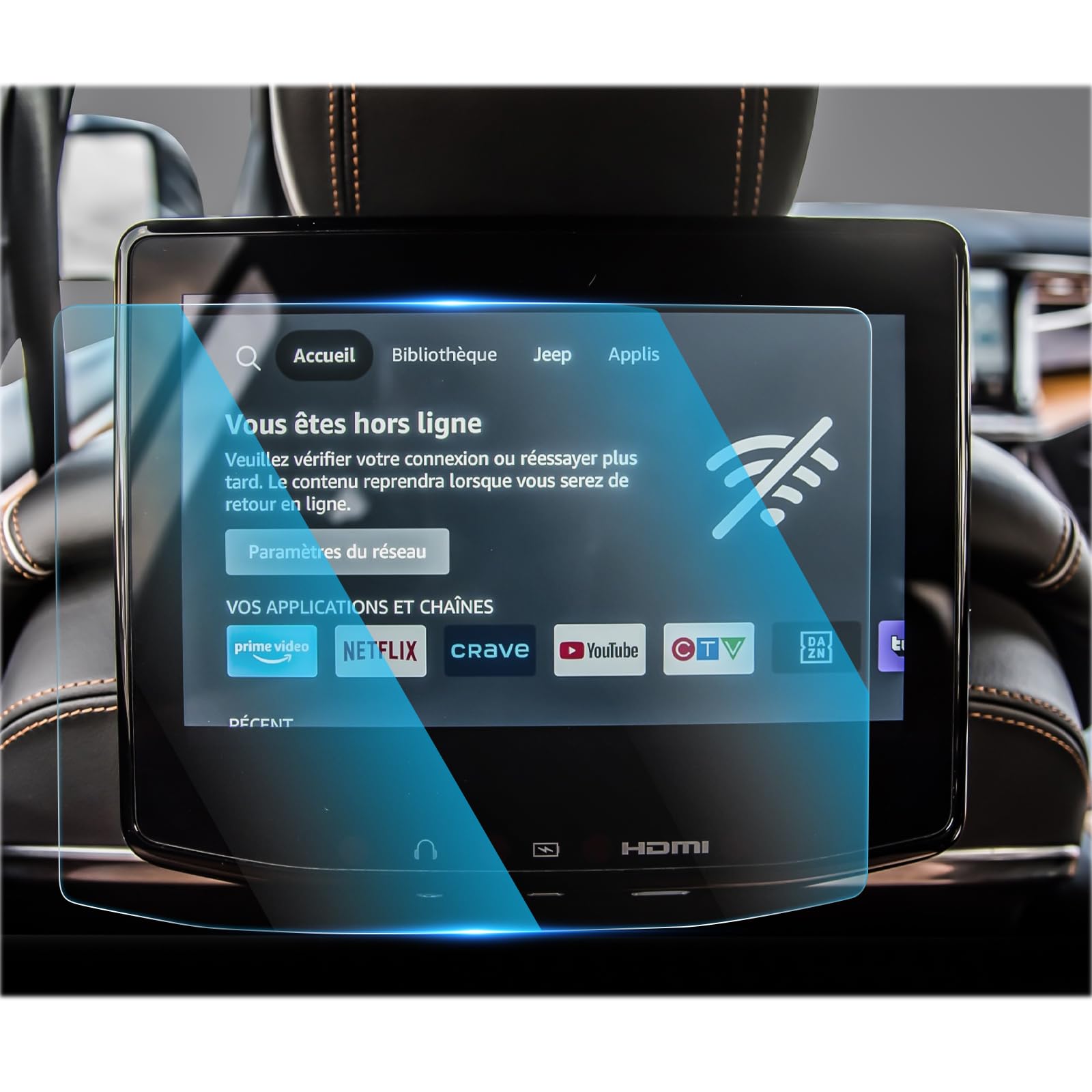 2 Pack Tempered Glass Rear Seat Tv Dvd Media Screen Protector For 2022 2024 Jeep Wagoneer, 2022 2023 2024 Jeep Grand Cherokee, 2022 2024 Chrysler Pacifica Accessories Passenger Screen Cover 2Pcs