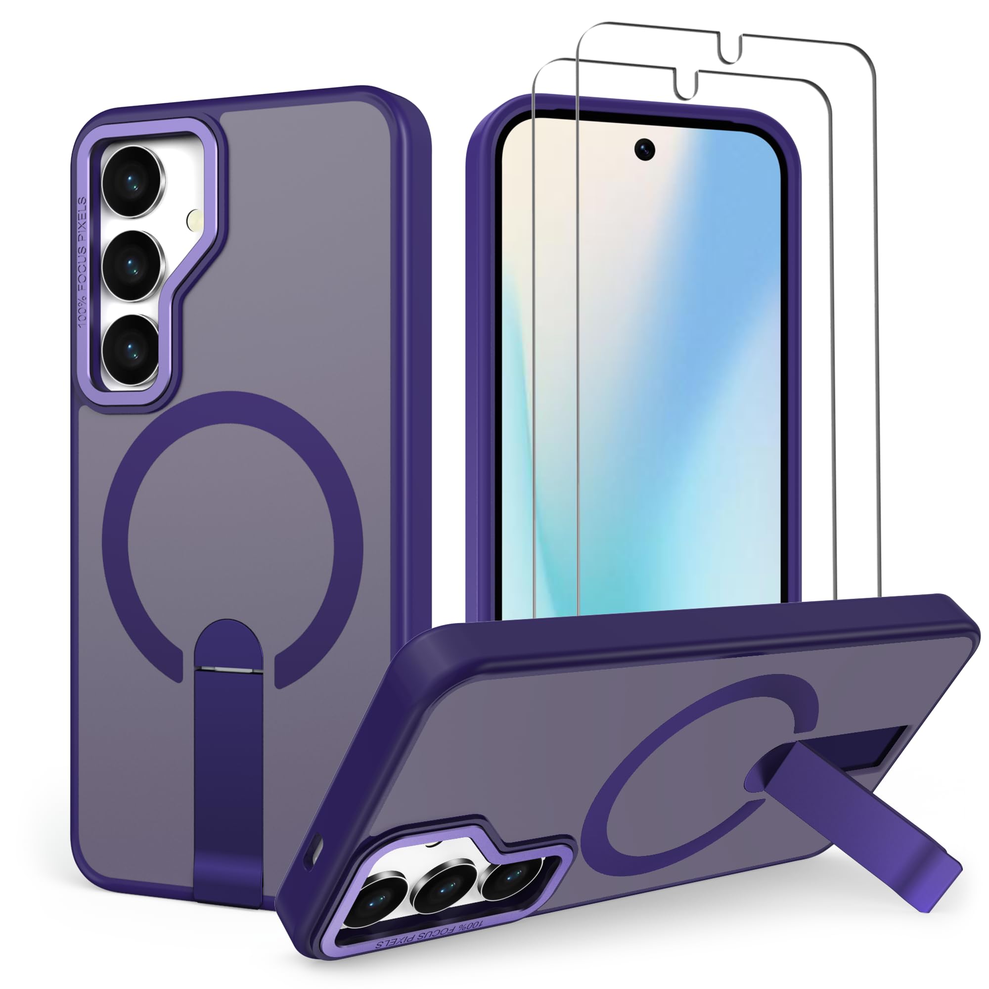 Aropuktek for Galaxy-S24/S25 Case[?????? ?????? ?????? ????????/?????? ????????]: 2X Screen Protectors, Compatible with MagSafe,
