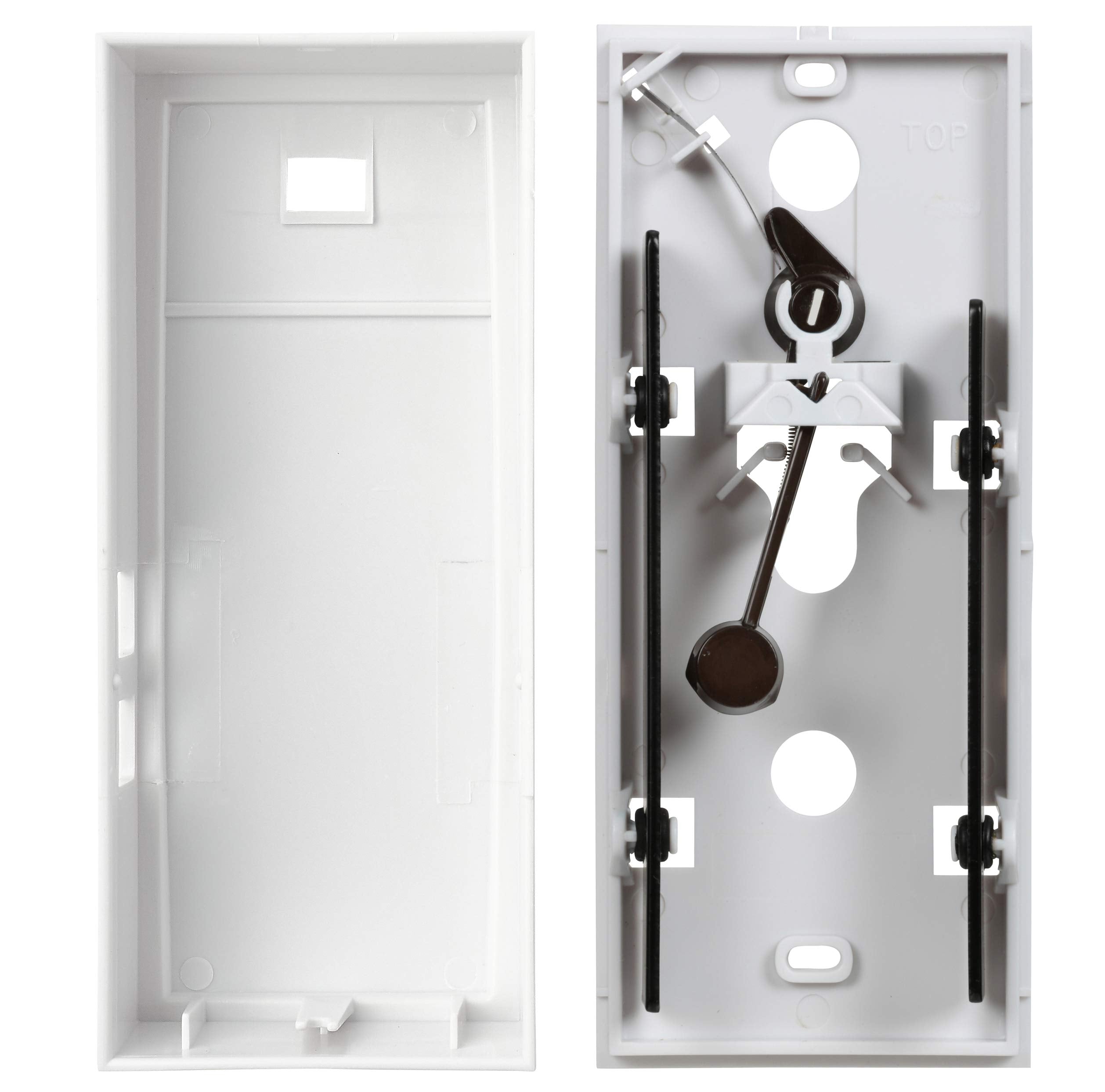 Newhouse Hardware Mchbv Wireless Mechanical Two-Note Chime And Door Button With Built-In Viewer, One Size, White/Brass