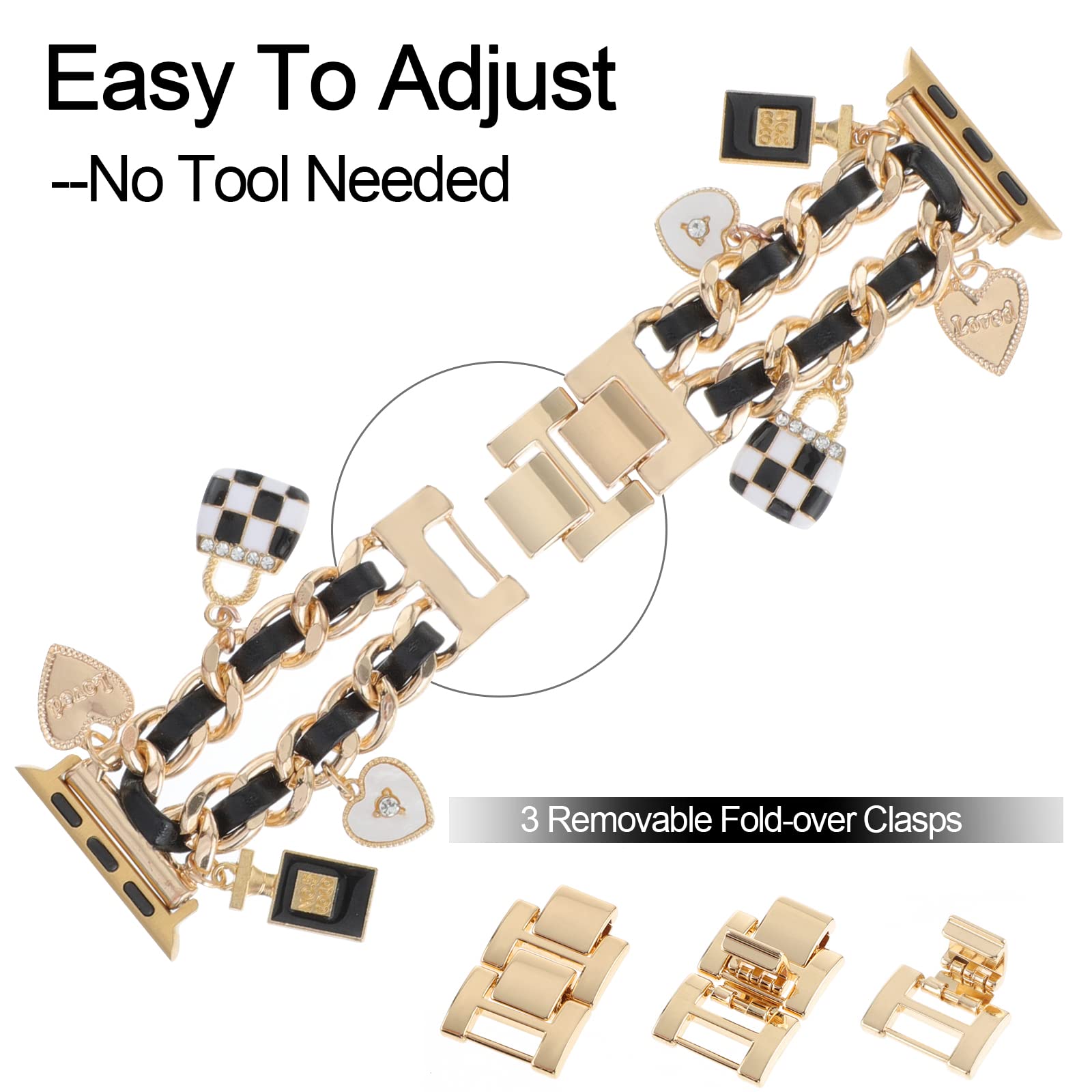 Realsign Stylish Metal Wristband Compatible With Apple Watch Bands 38Mm 40Mm 41Mm 42Mm 44Mm 45Mm 49Mm,Replacement Strap With Uni