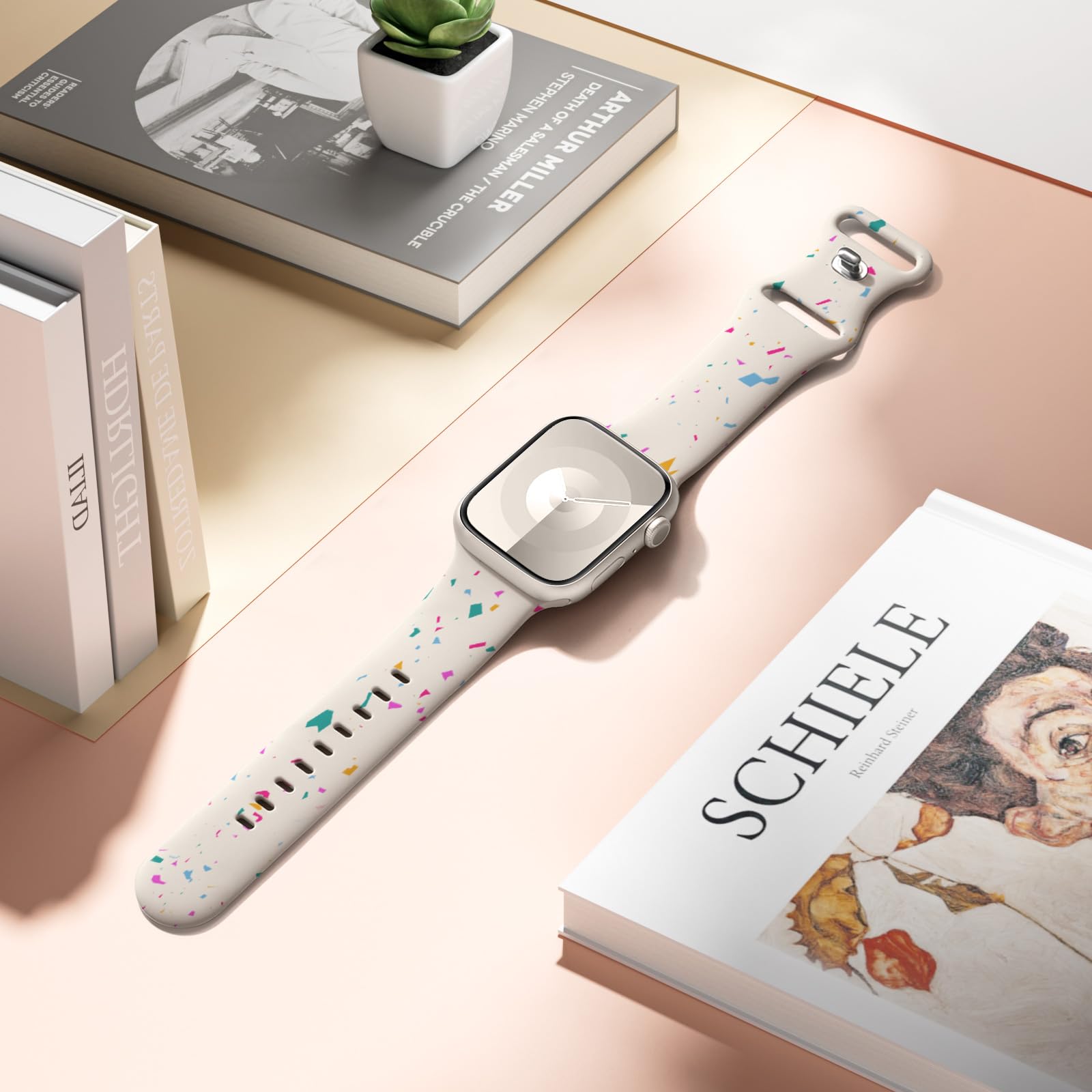 Daqin Compatible With Apple Watch Band 4Mm 45Mm 46Mm 49Mm 40Mm 38Mm 41Mm 42Mm 4Women Men, Soft Silicone Waterproof Strap For App