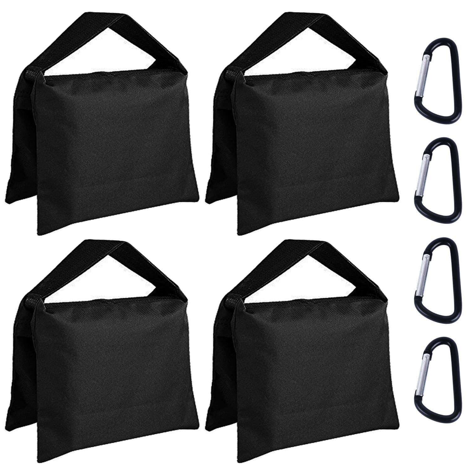 Abccanopy Photography Sandbag For Video Stand, Heavy Duty Weight Bags For Light Tripod, Camping Chair, 4 Packs (Black)