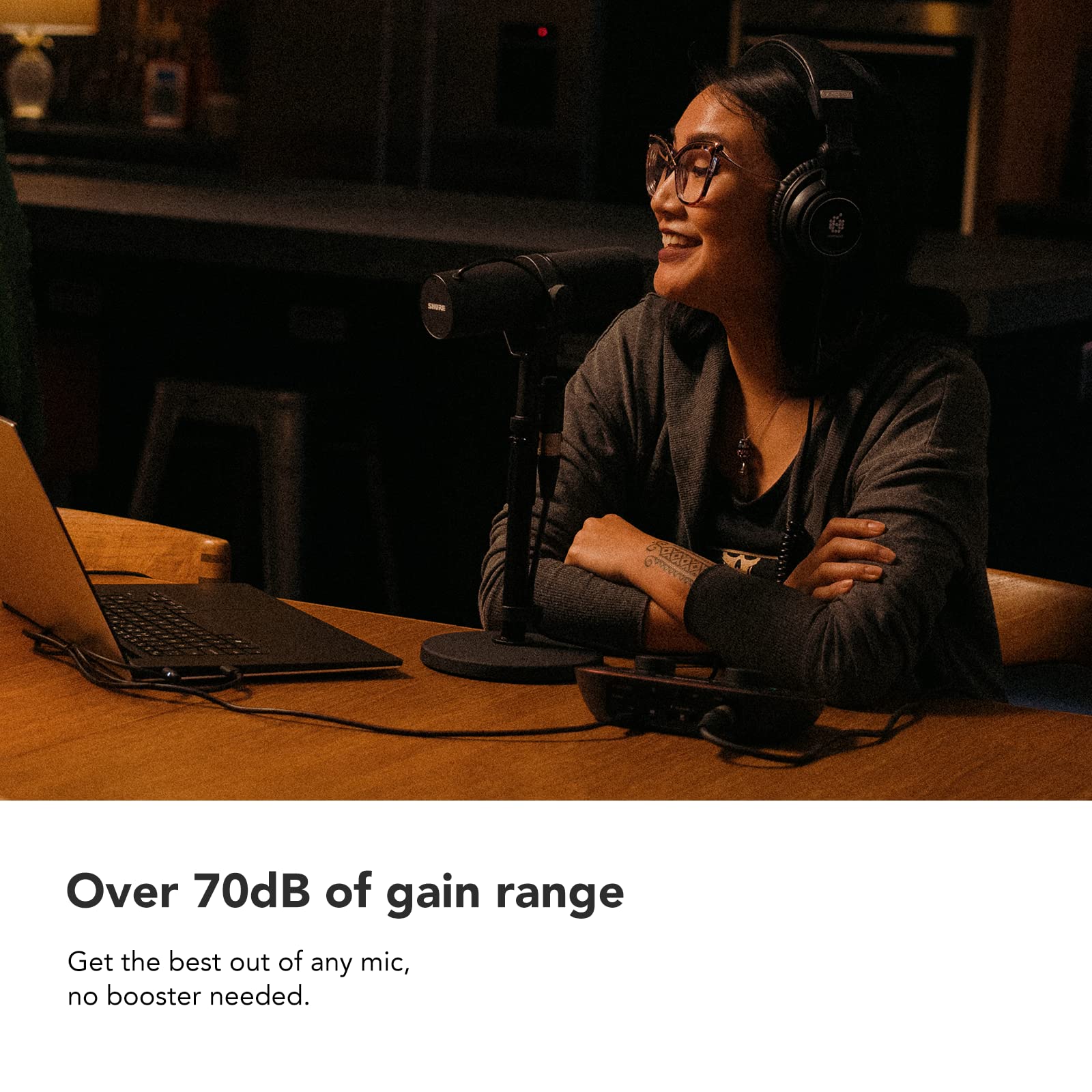 Focusrite Vocaster One   Podcasting Interface For Recording As A Solo Creator. Use Auto Gain, Enhance, And Mute For Easy Podcast