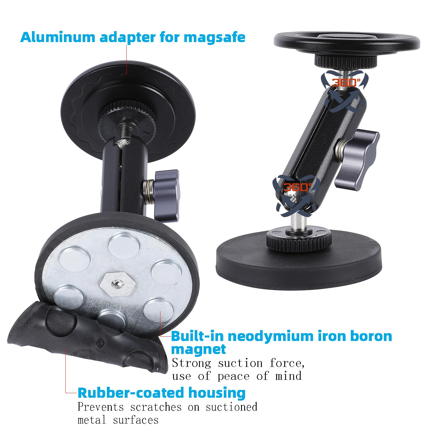 Gym Magnetic Phone Holder For Magsafe, Dual Magnetic Phone Mount For Gym Attach To Metal Surface, Compatible With Iphone 16 15 1